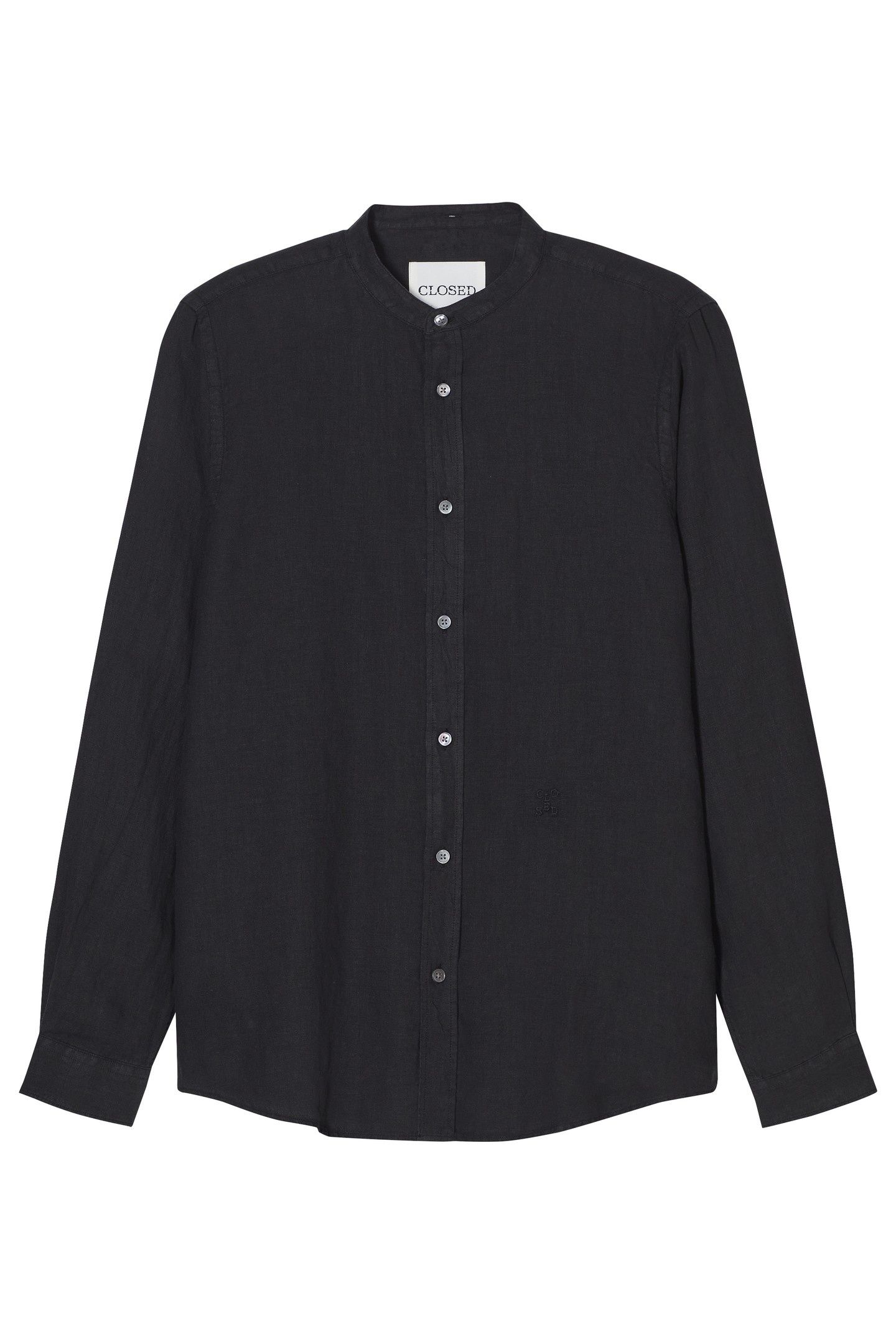 COLLARLESS SHIRT BLACK 8