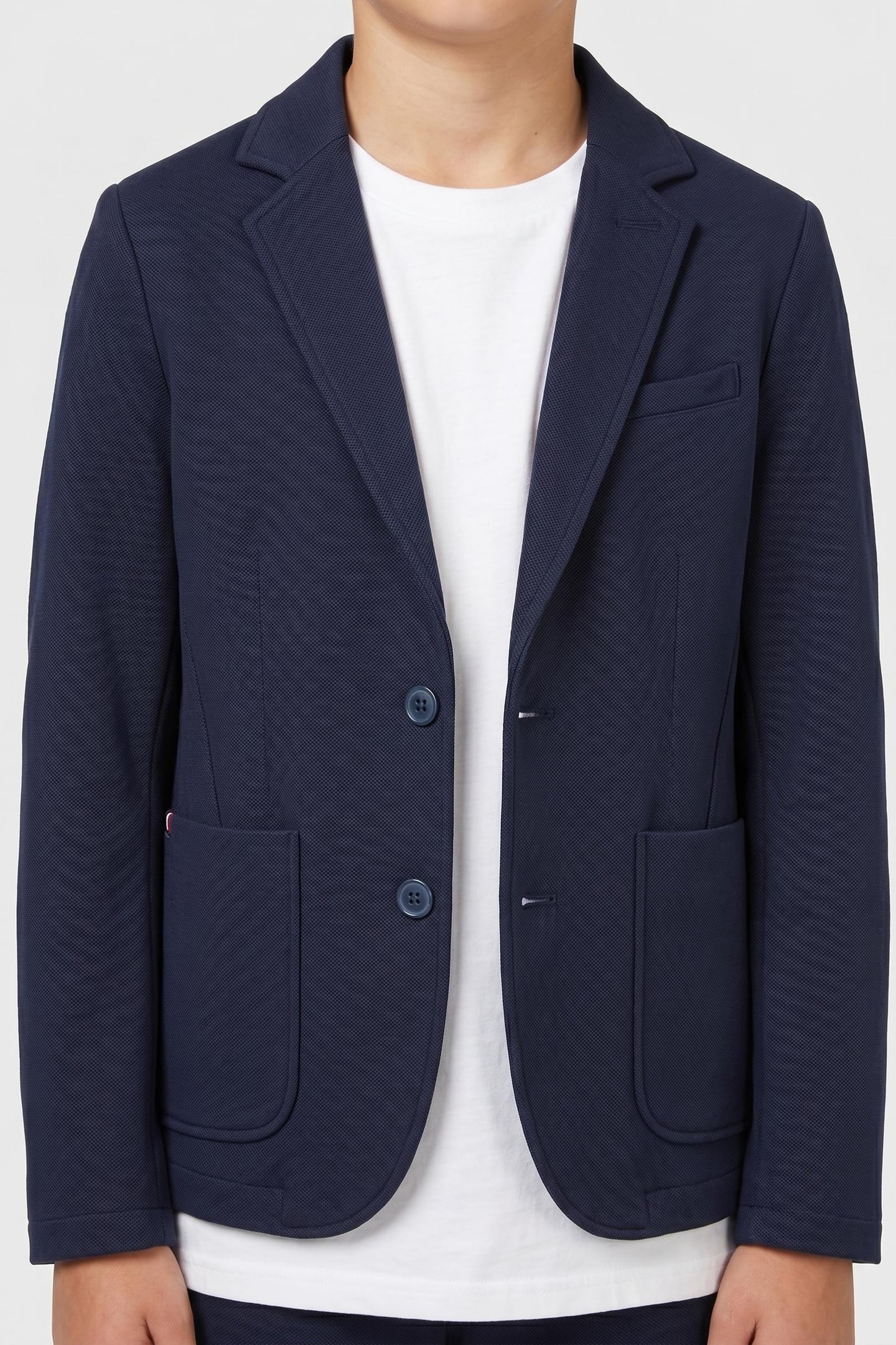 BOYS PIQUE REGULAR BLAZER DARK NIGHT NAVY 1