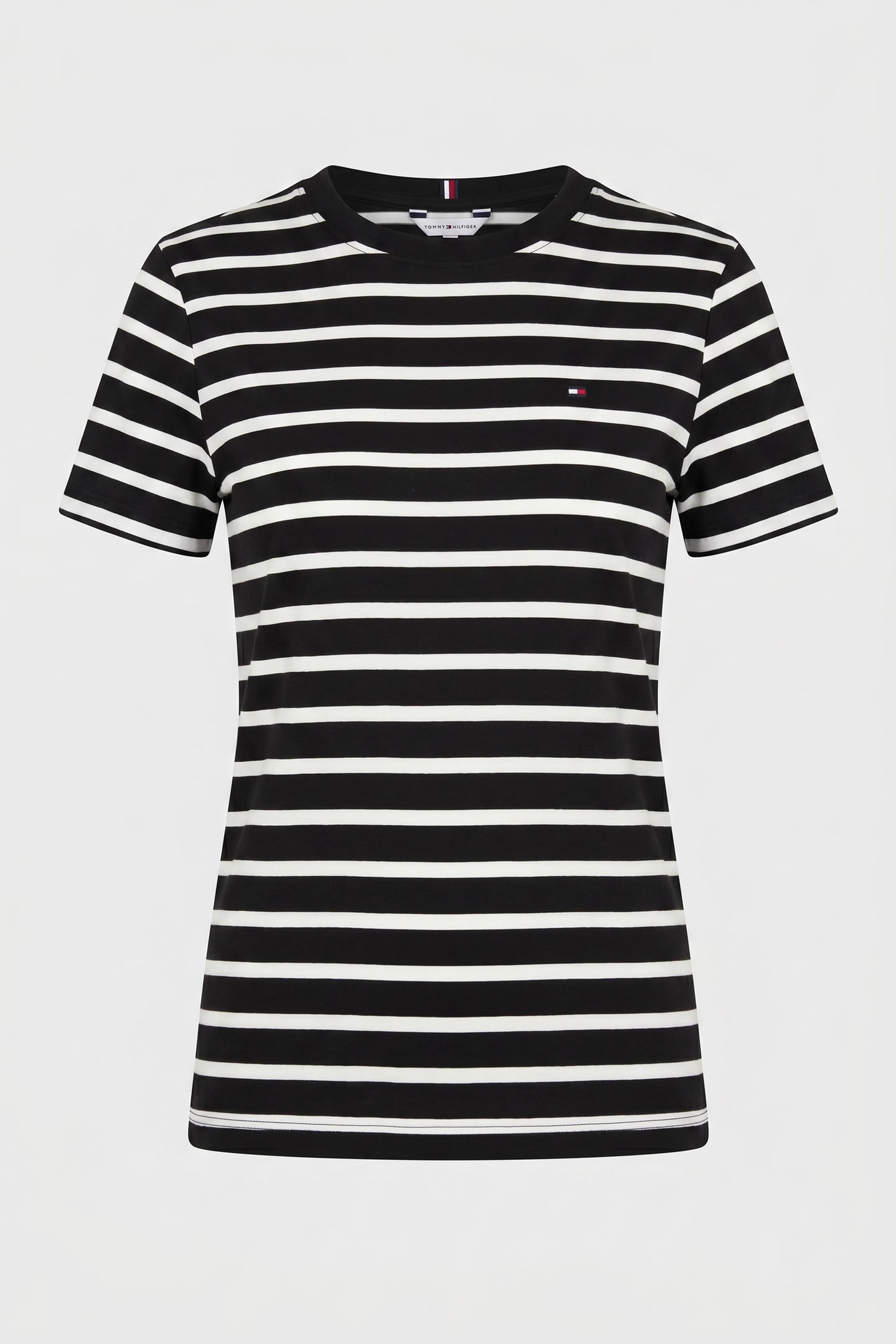 SLIM CODY CREW NECK SS BLACK/ECRU 3