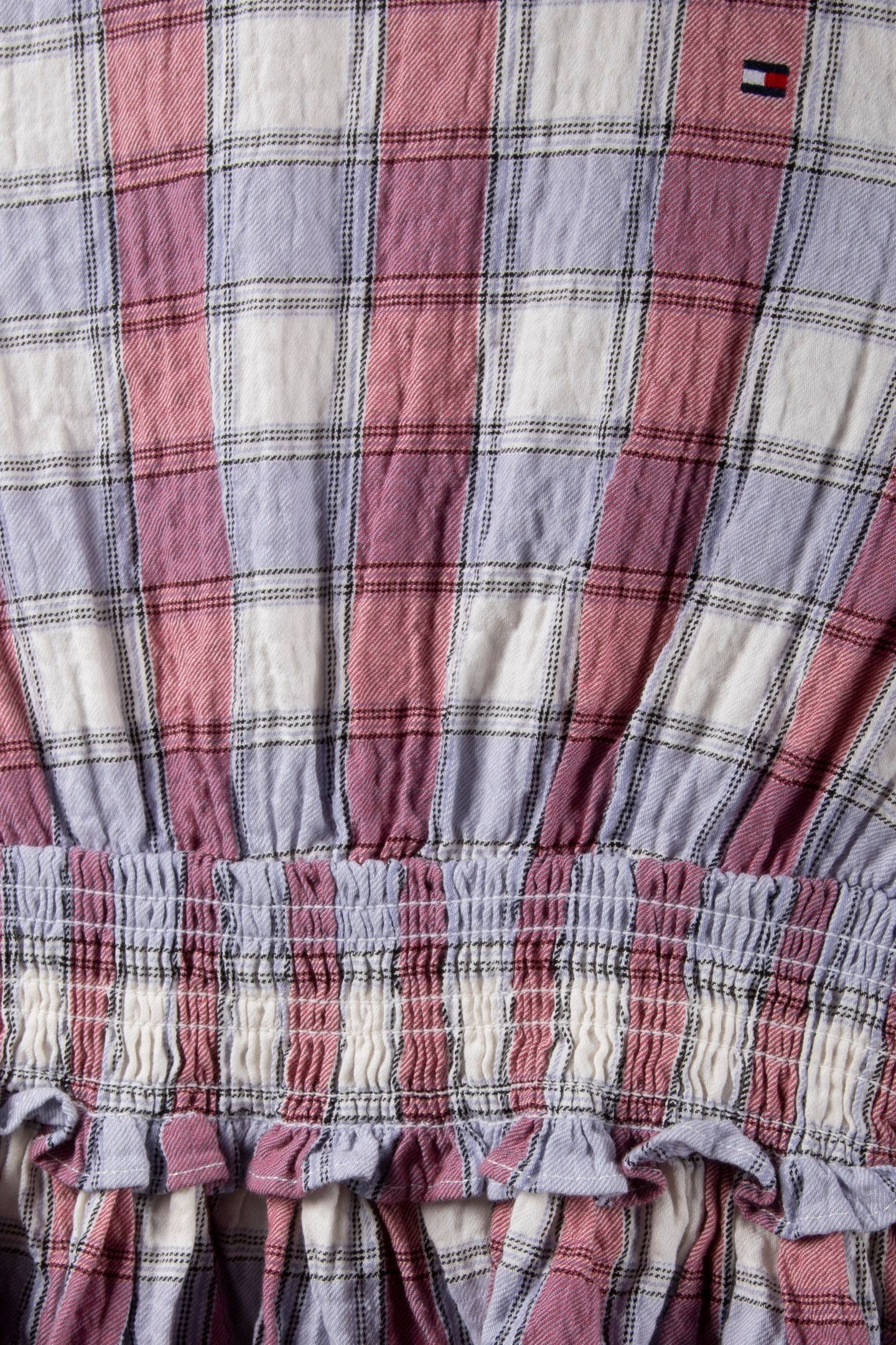 GIRLS CHECK SMOCK DRESSENTIAL LS ANCIENT WHITE CHECK 4