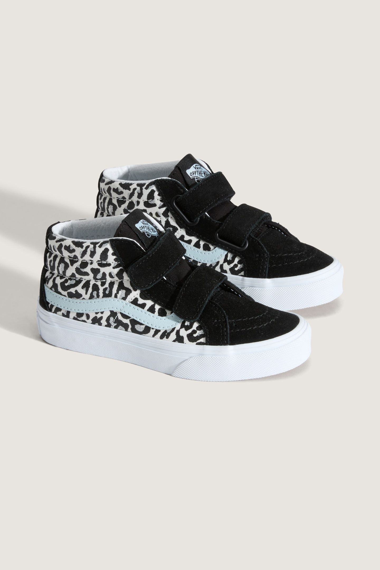 YOUTH UNISEX SK8-MID REISSUE V LEOPARD GLITTER PASTEL BLUE 3