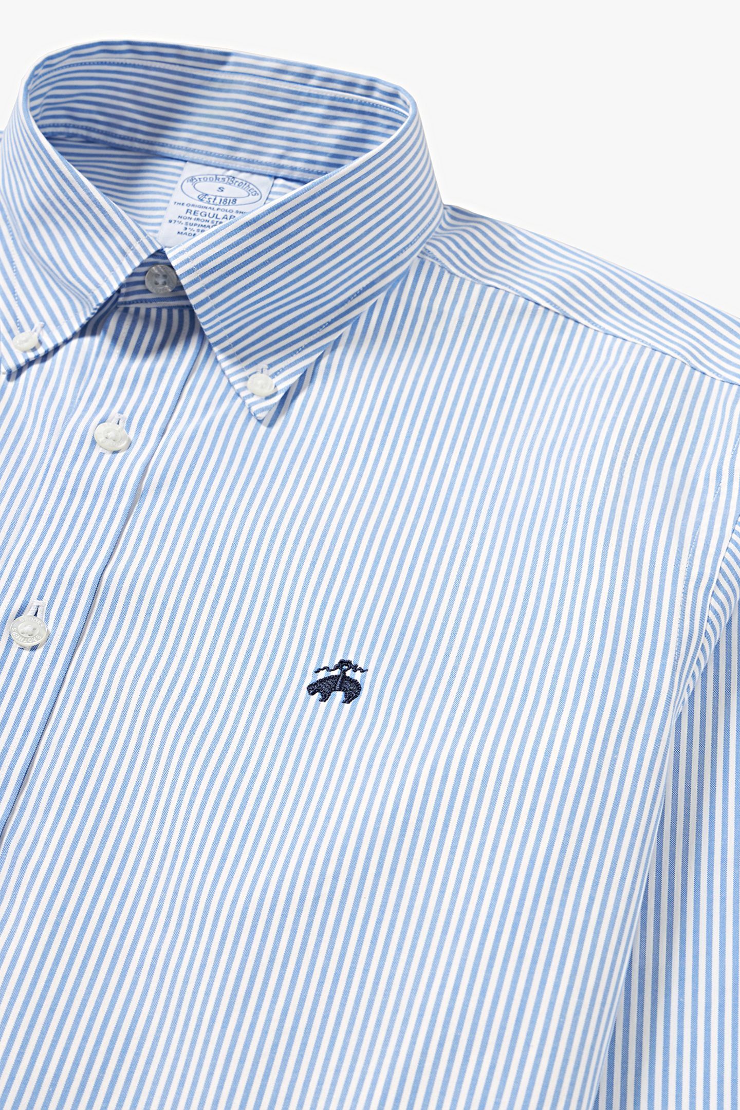 REGULAR FIT NON-IRON STRETCH SUPIMA COTTON CASUAL SHIRT WITH 7