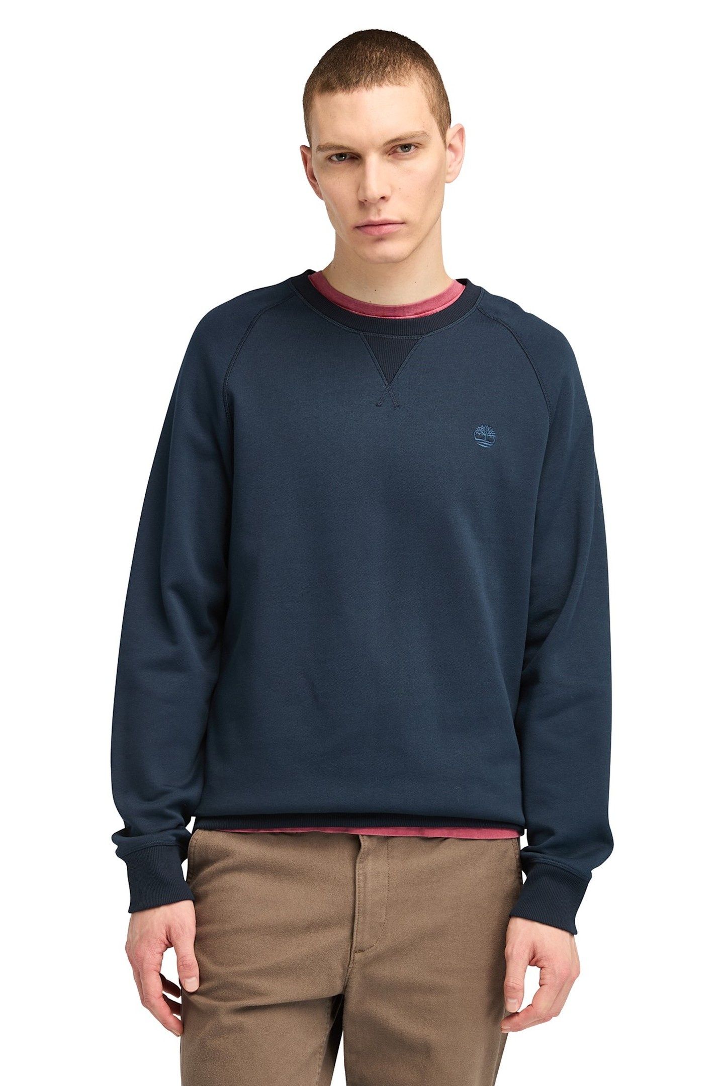 EXETER RIVER BRUSHED BACK CREW SWEATSHIRT DARK DENIM 1
