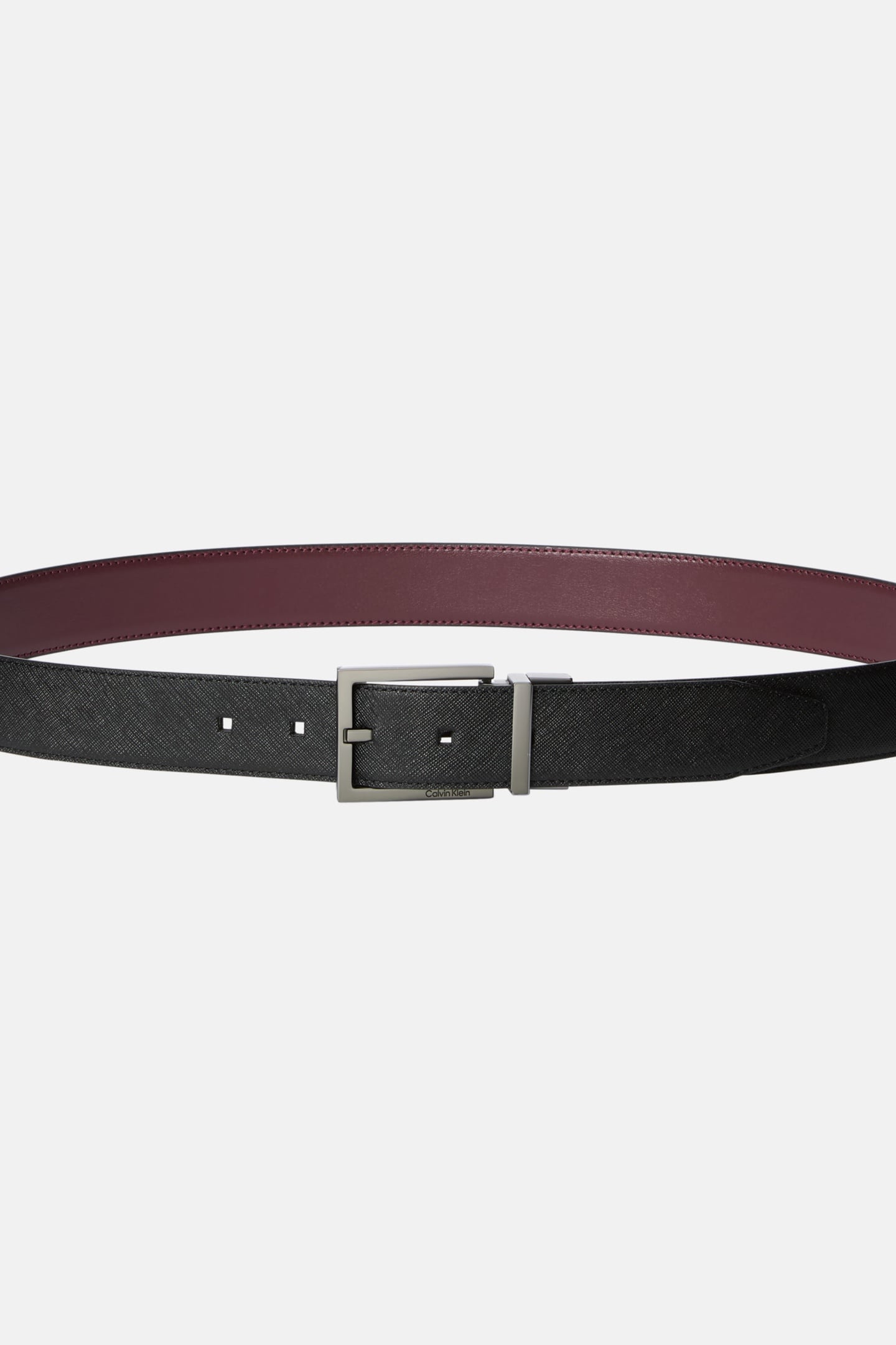 SQUARE BUCKLE 32MM BELT BLACK/DECADENT CHOCOLATE 4
