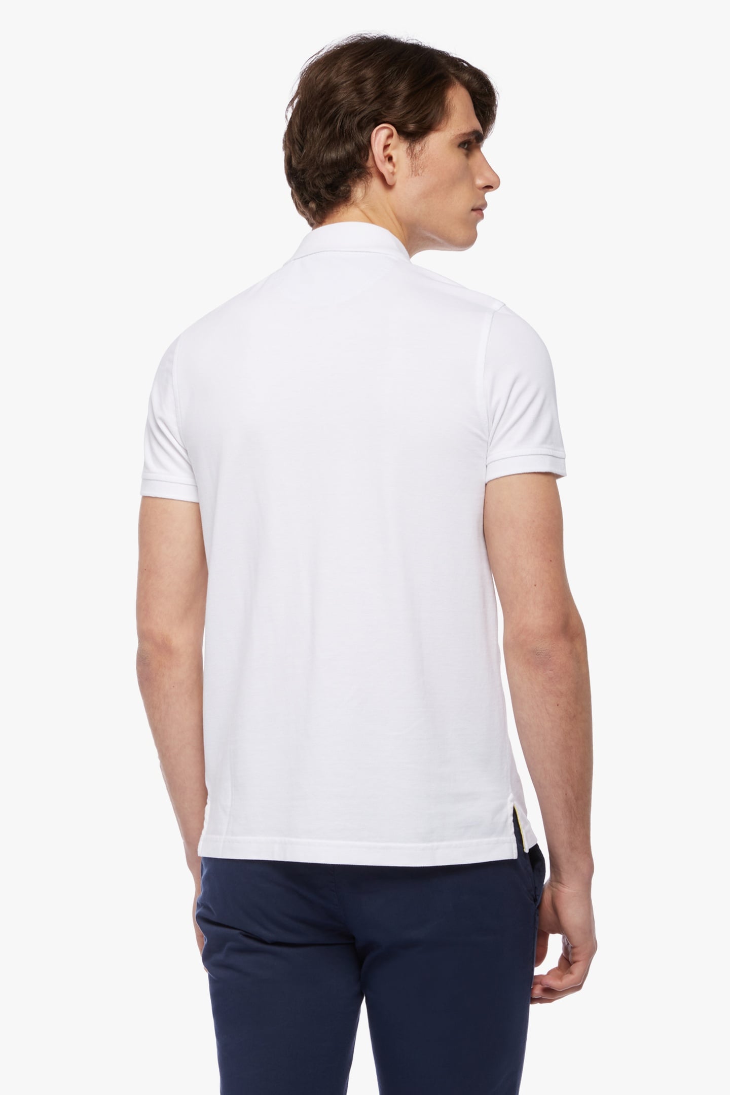 COTTON PIQUE ARCHIVE STRIPE POLO SHIRT OPEN WHITE 3