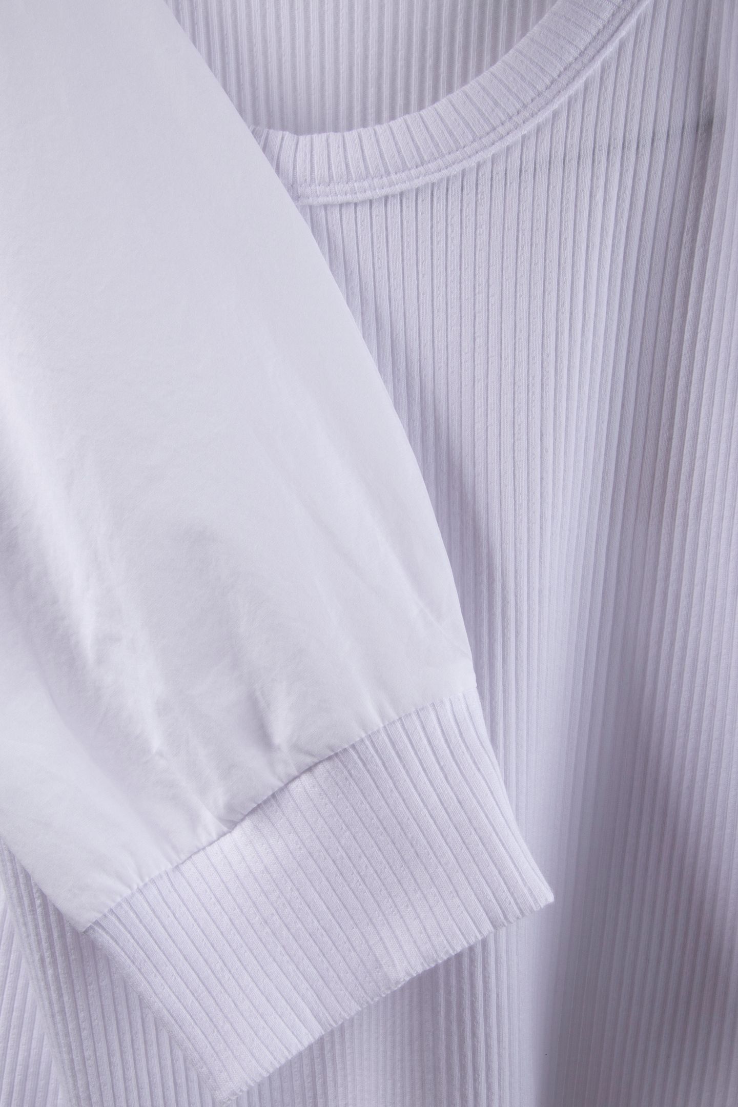 COTTON MAT MIX LONGSLEEVE ORGANIC WHITE 5