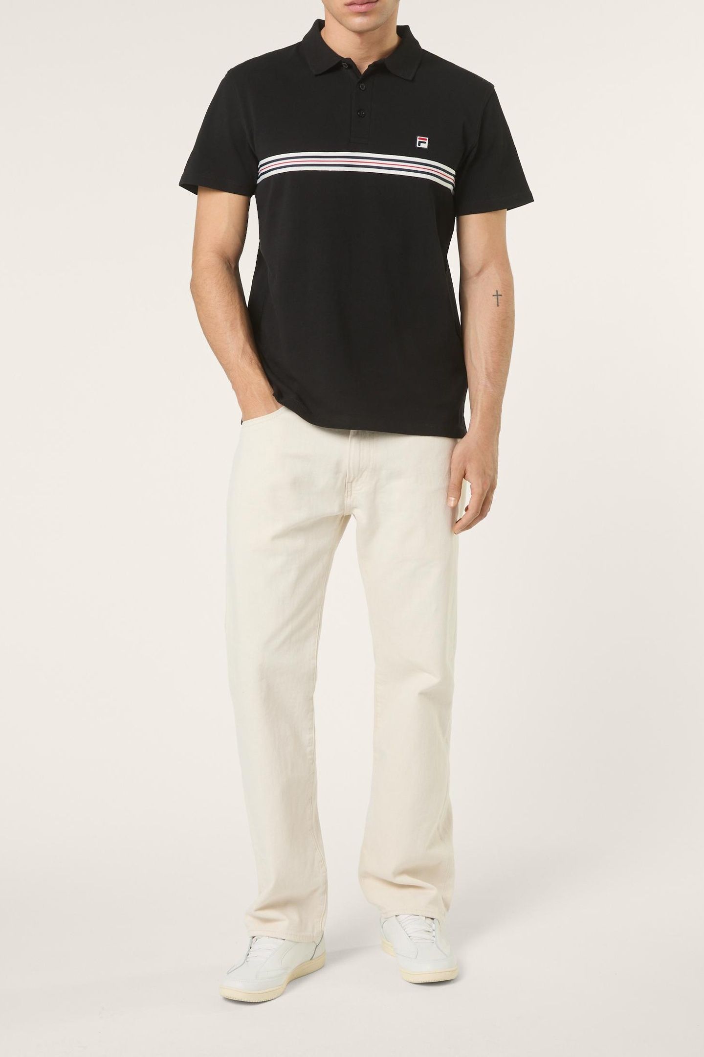 DIECIMO REGULAR HERITAGE TAPE POLO SHIRT BLACK 2