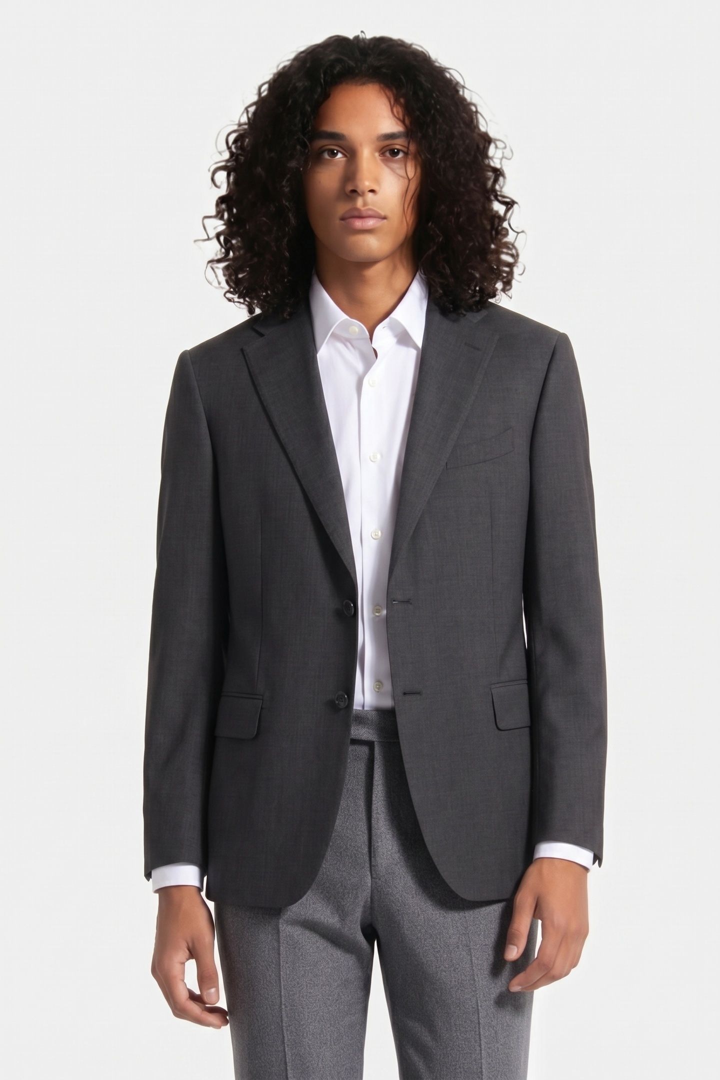 WOOL JACKET MEDIUM GREY 1