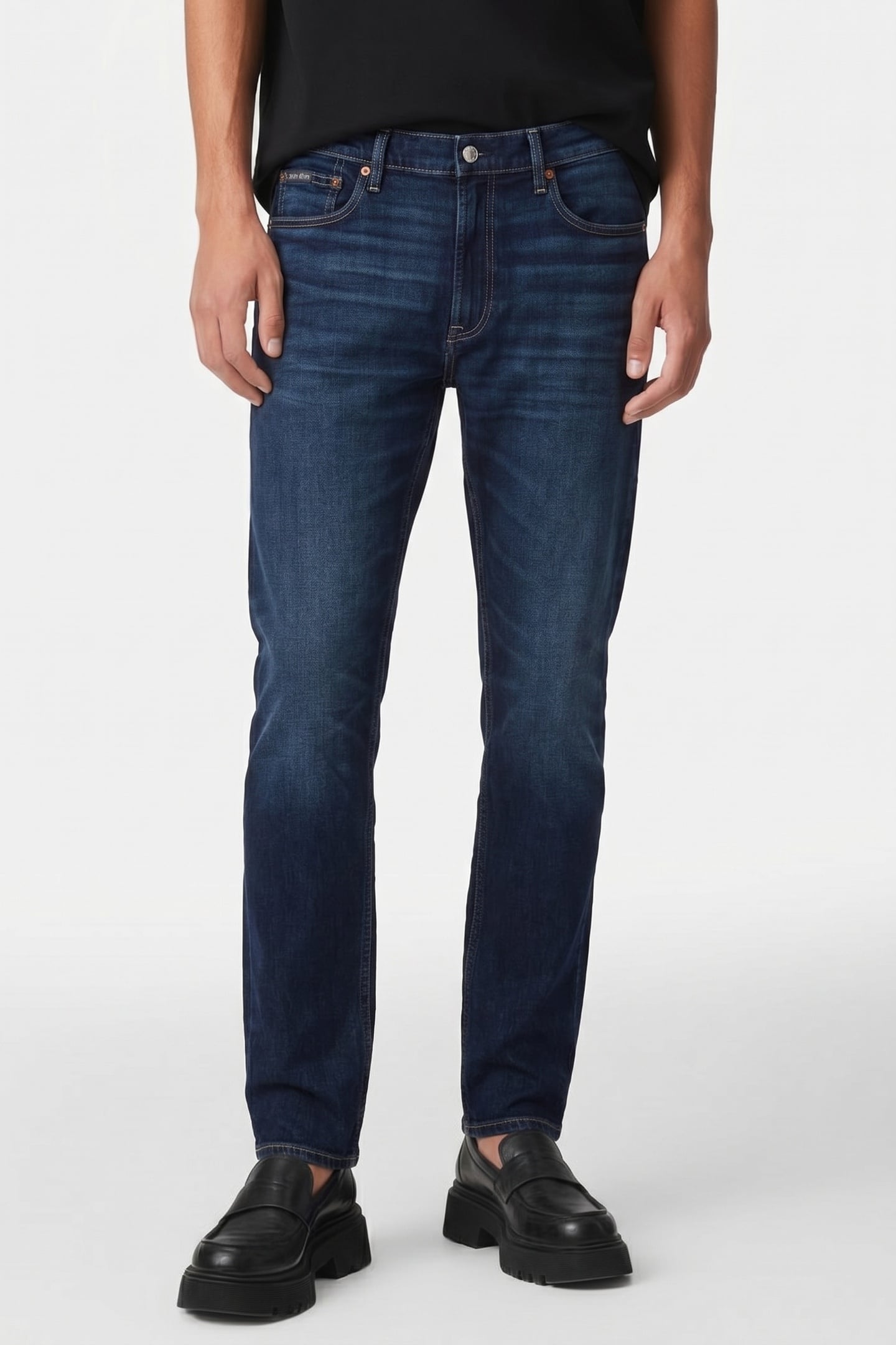 SLIM STRAIGHT JEANS DARK CASPER 1