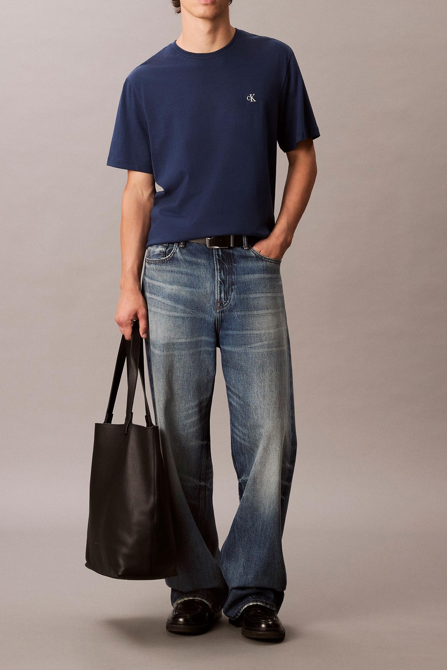 SS EASY MONOGRAM TEE BLUE JEAN 1