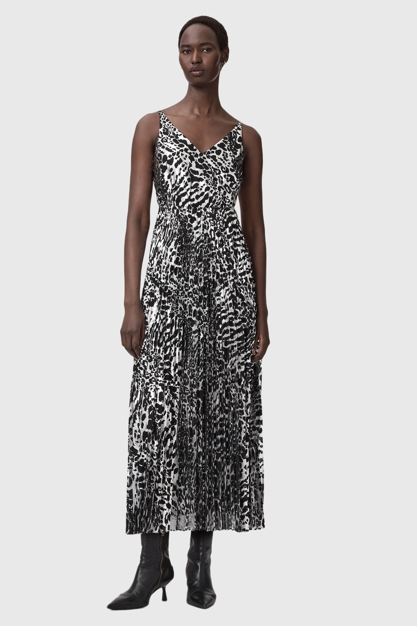 SPARK LEPPO DRESS BLACK/CHARCOAL 2