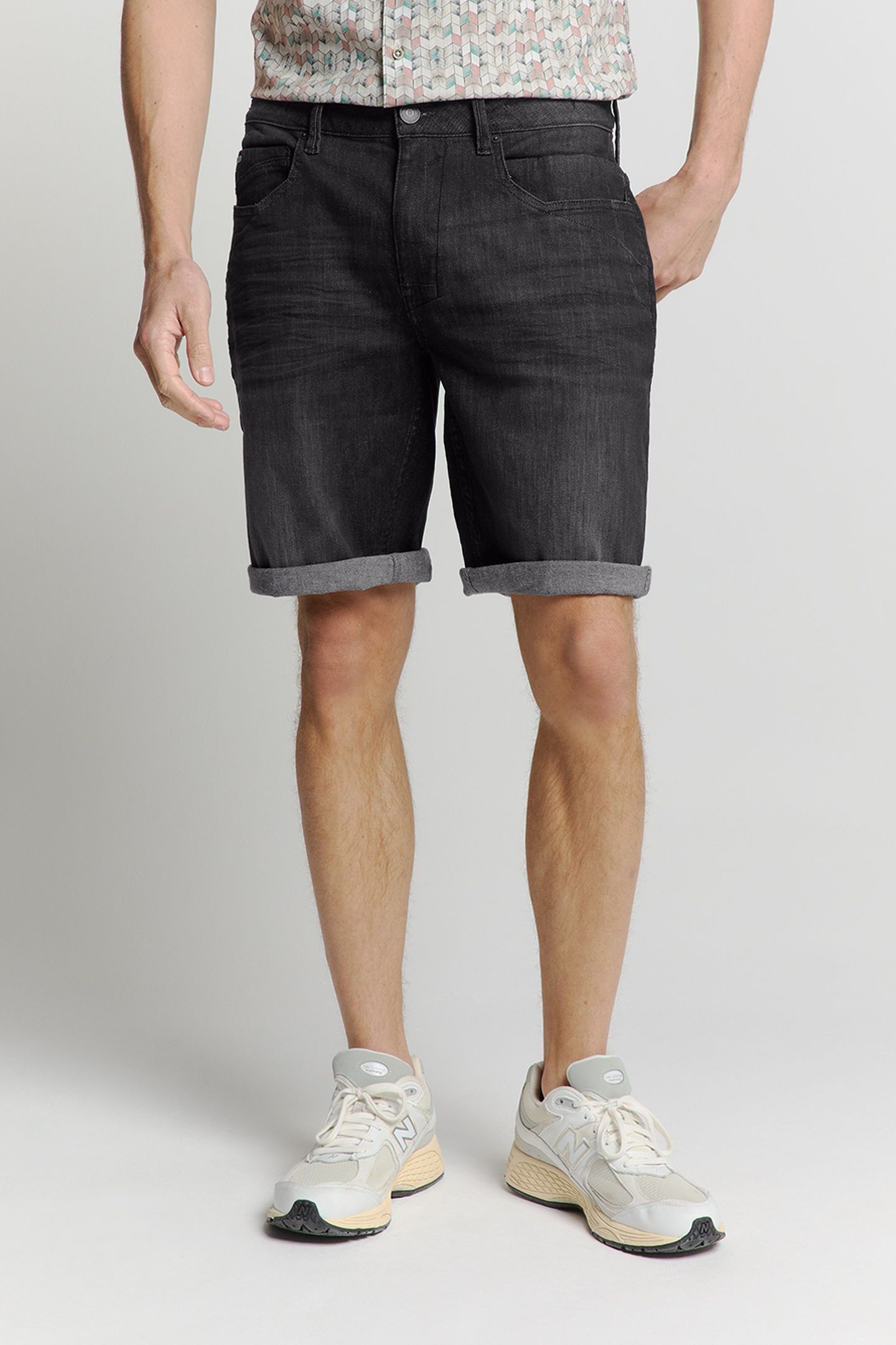 SHORT DENIM STRETCH BLACK DENIM 2