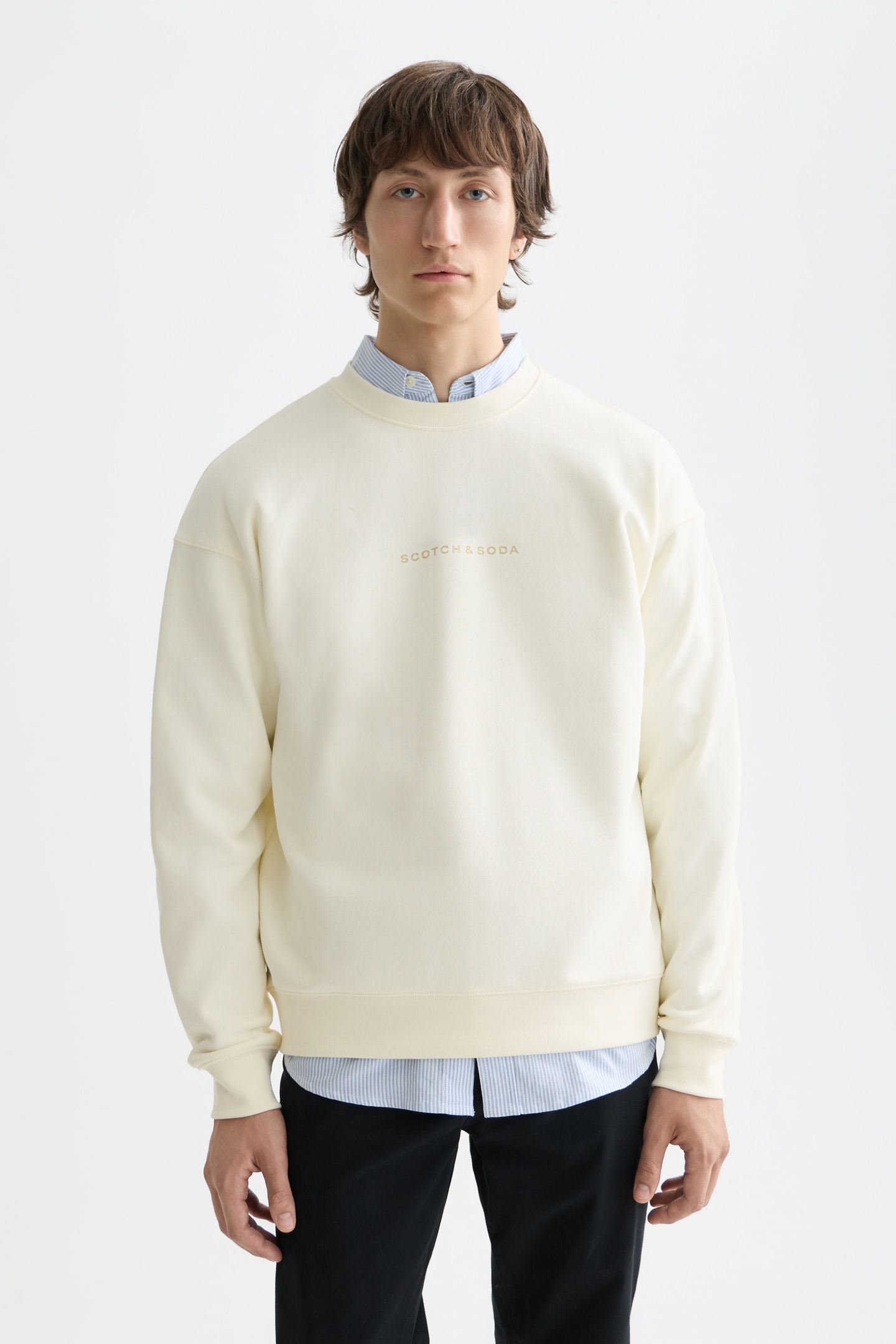 CORE - LOGO FRONT CHEST SWEATSHIRT OFF WHITE 2