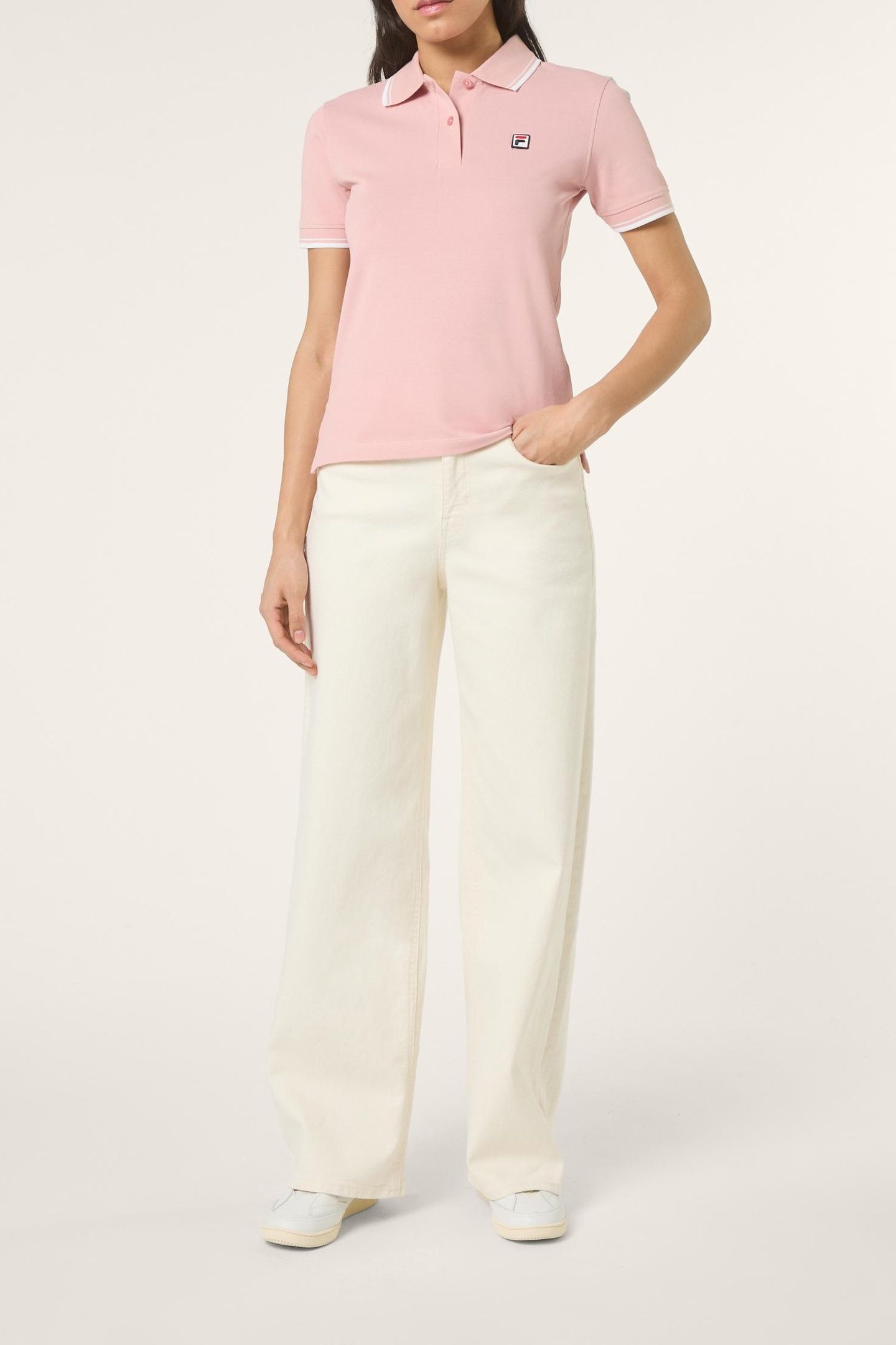 BIELLA SLIM TIPPED POLO SHIRT MELLOW ROSE 2