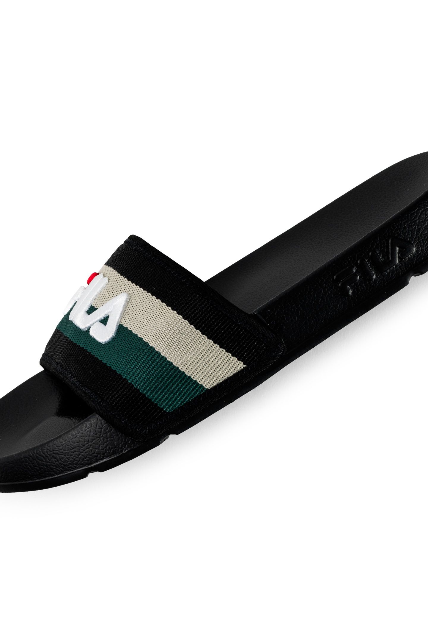 MORRO BAY STRIPES SLIPPER BLACK-POSY GREEN 3