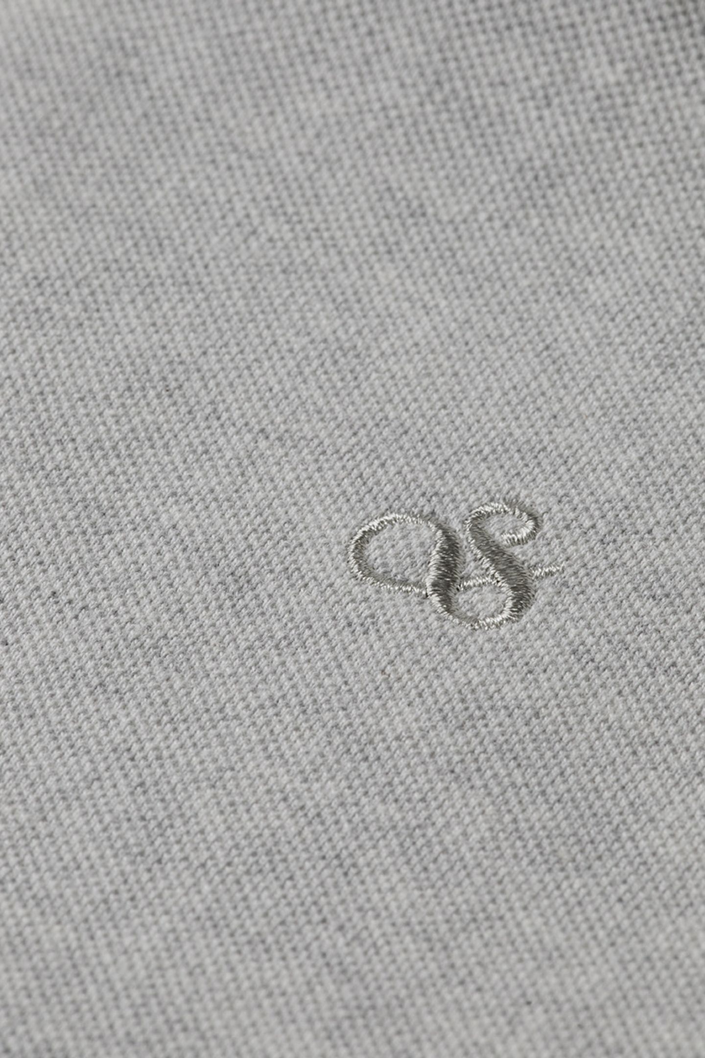 NOS CHEST LOGO REGULAR-FIT PIQUE POLO GREY MELANGE 7