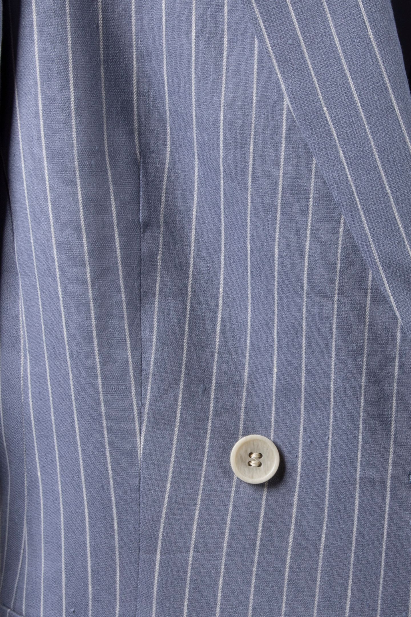 PINSTRIPE LINEN BLEND DOUBLE-BREASTED BLAZER LIGHT BLUE 5