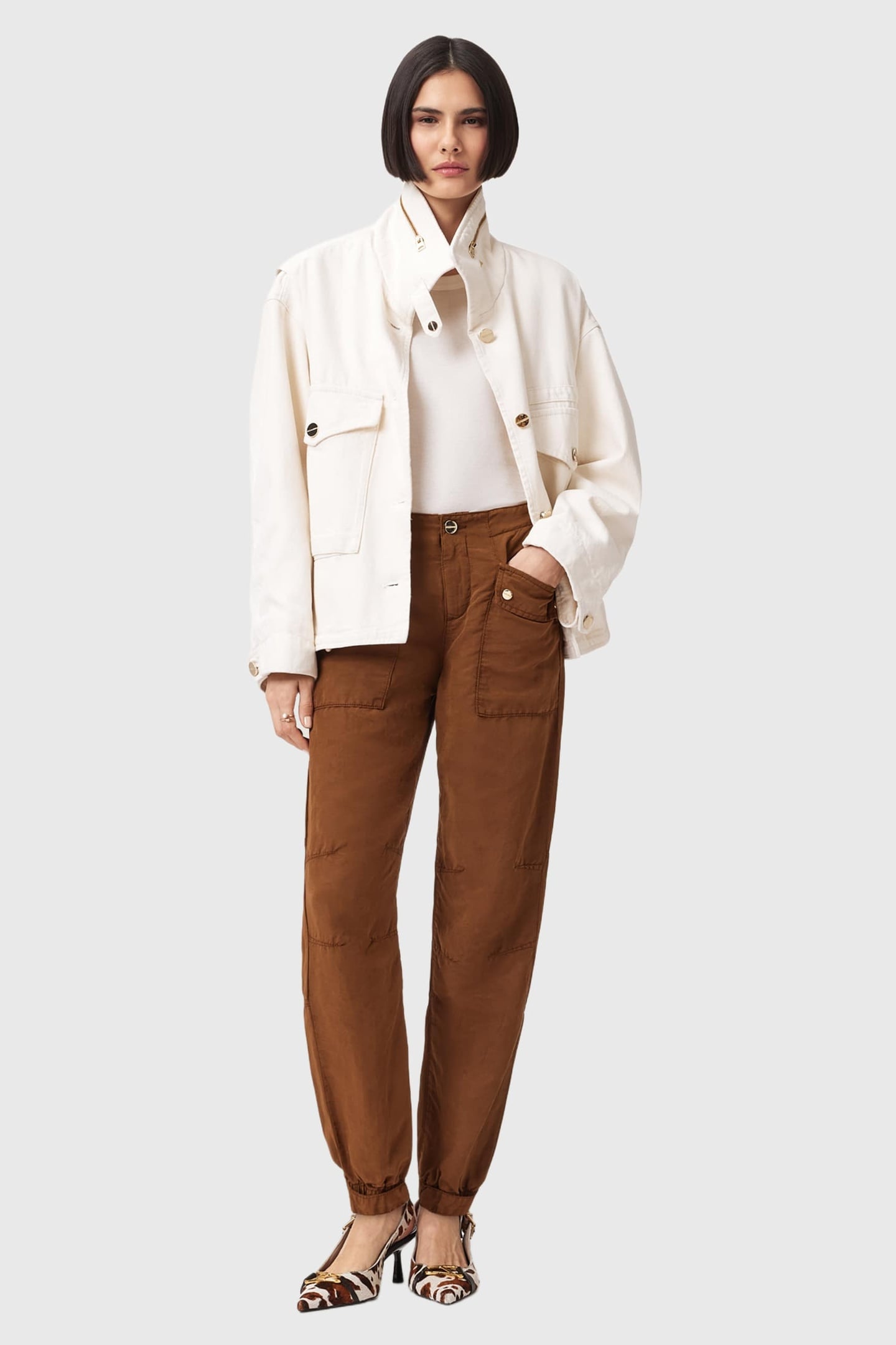 VAL TENCEL TROUSER COGNAC BROWN 3
