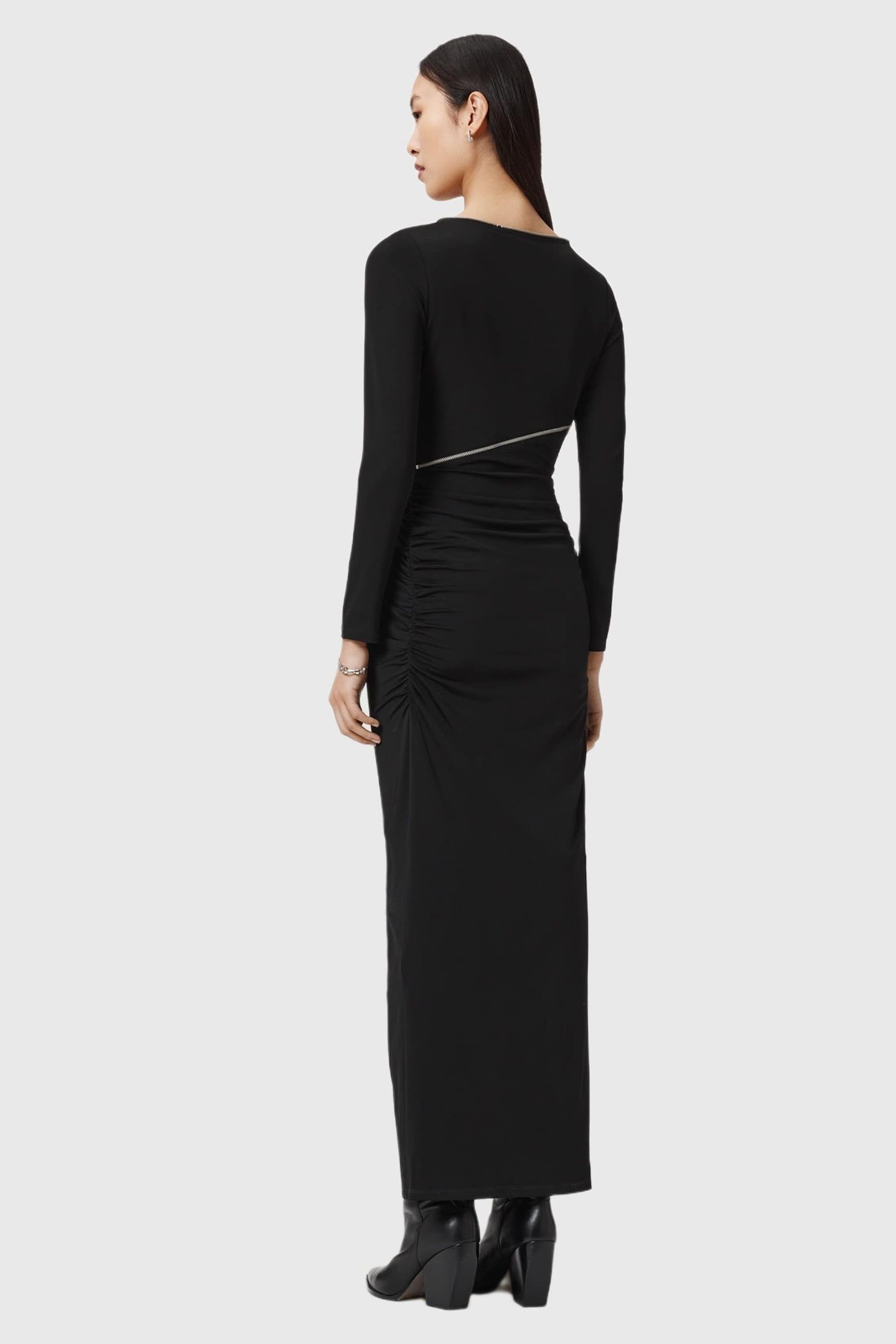 ELSIE ZIPPER DRESS BLACK 4