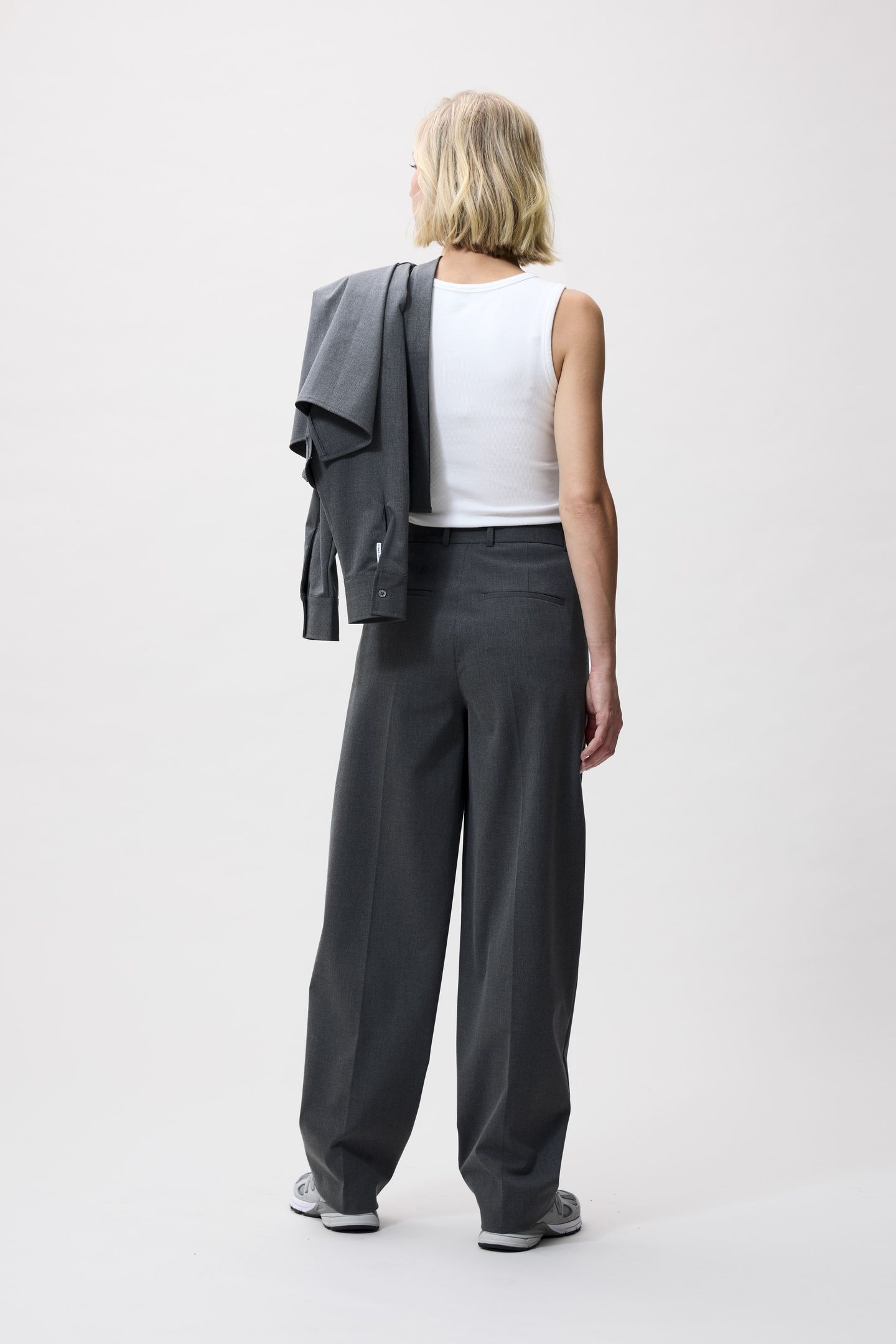 TAPERED TROUSERS DARK GREY MELANGE 3
