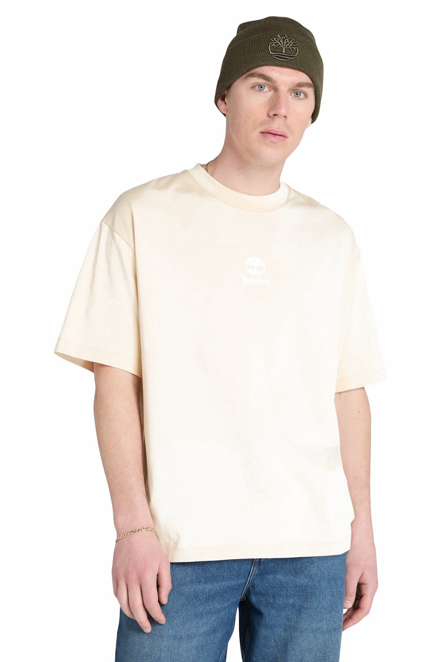 HAMPTHON TONAL STACK LOGO TEE ANGORA 1