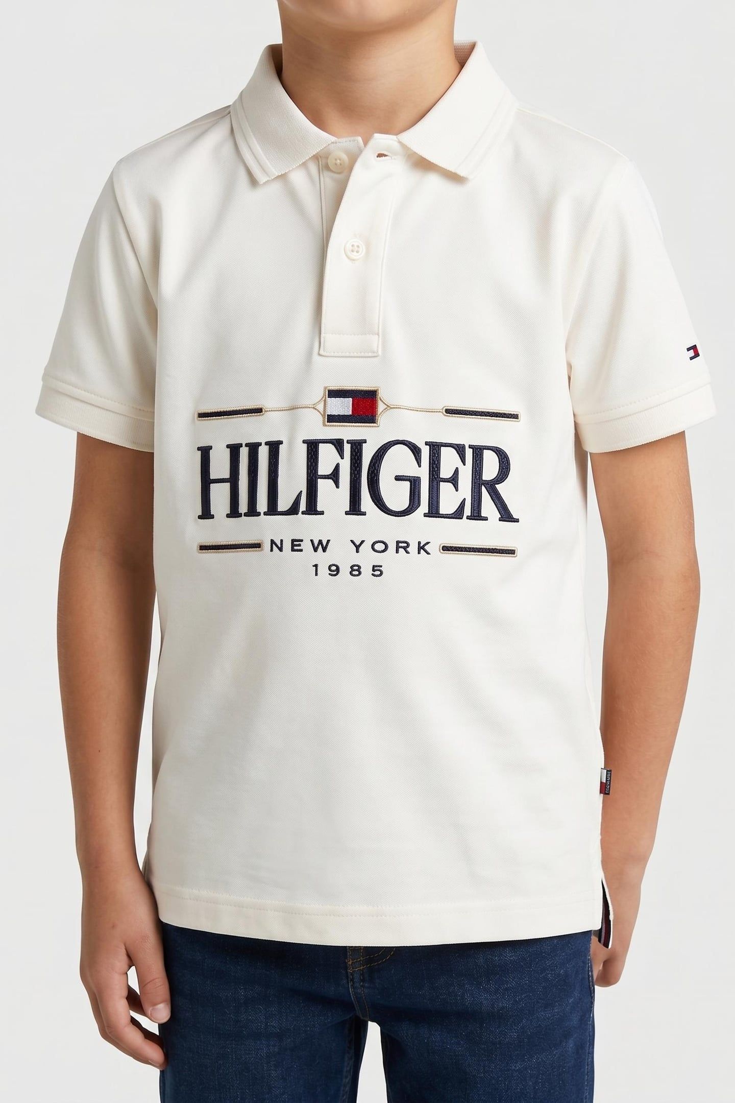 BOYS TOMMY ICONS POLO ANCIENT WHITE 1