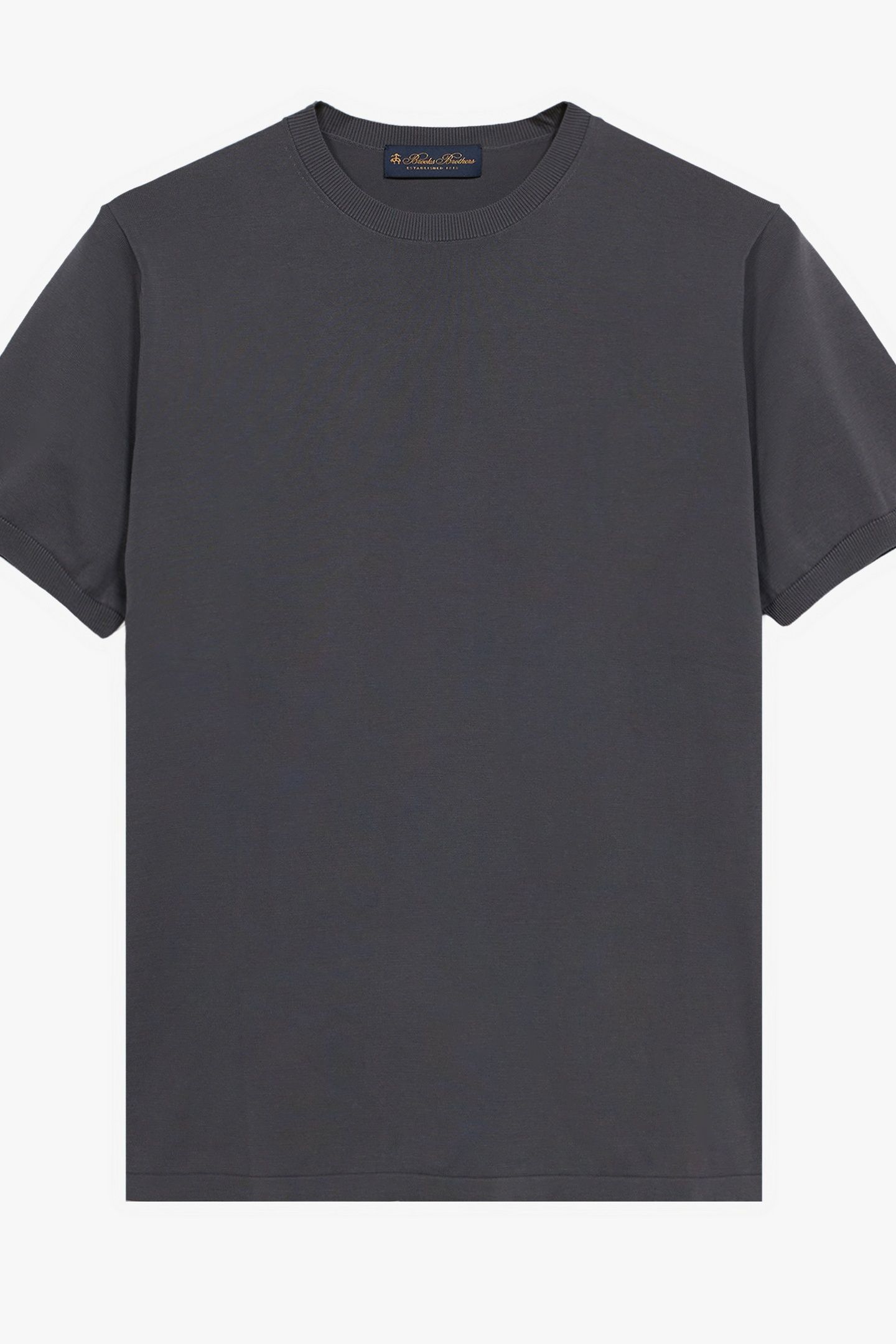 DARK GREY MAKO COTTON SHORT SLEEVE SWEATER DARK GREY 4