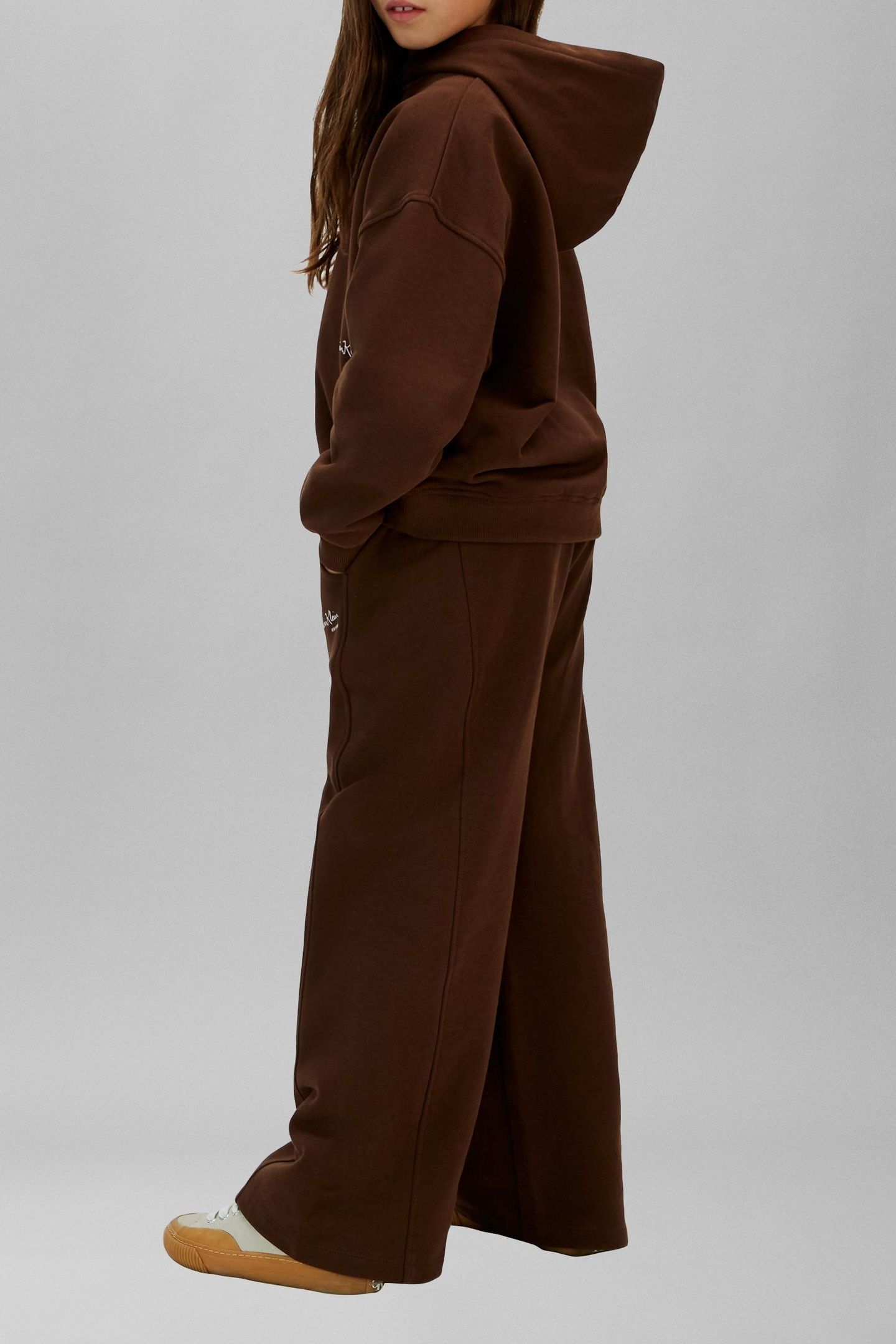 GIRLS SIGNATURE HOODIE LEGACY BROWN 3
