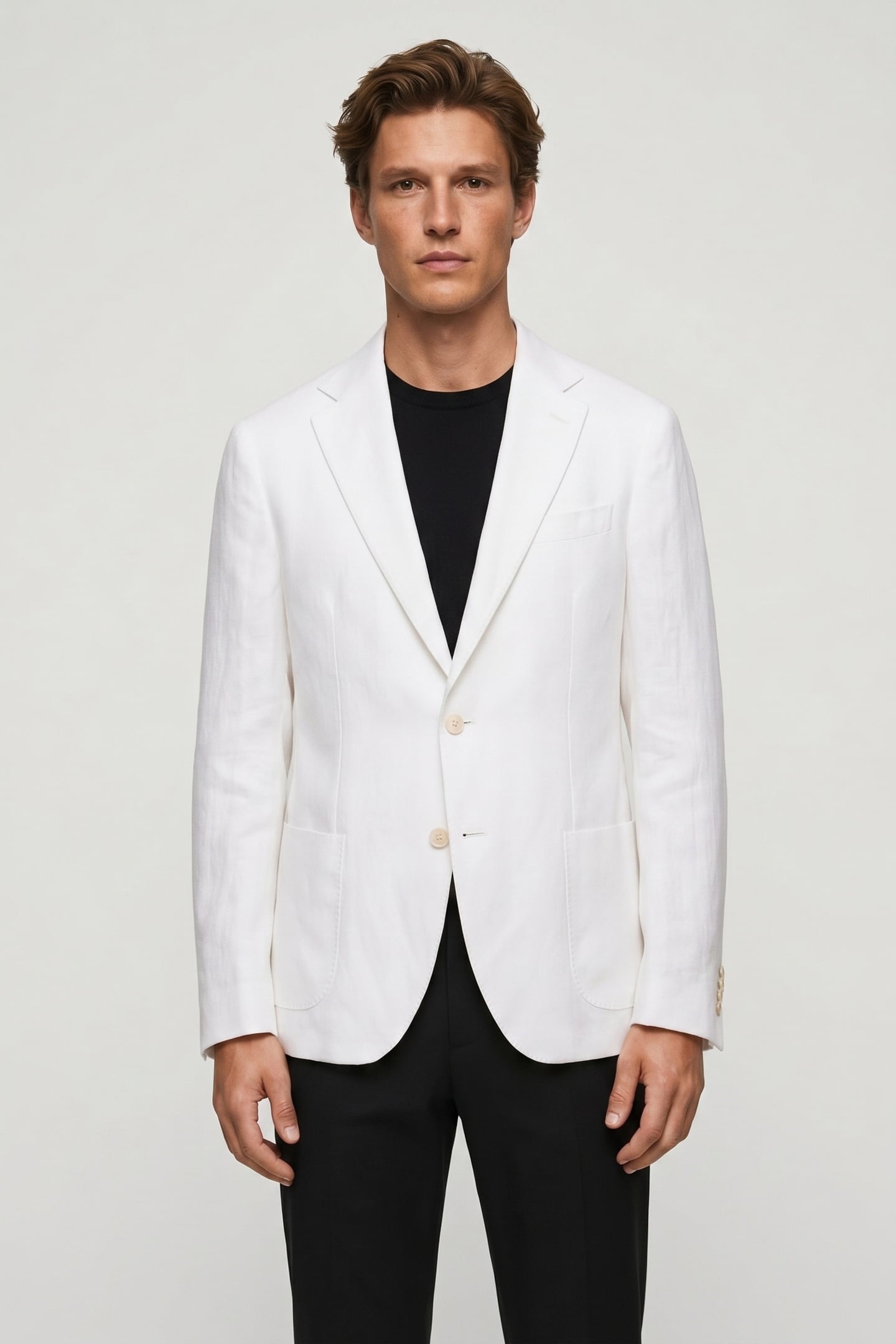 JACKET REGULAR LINING LINEN WHITE 1