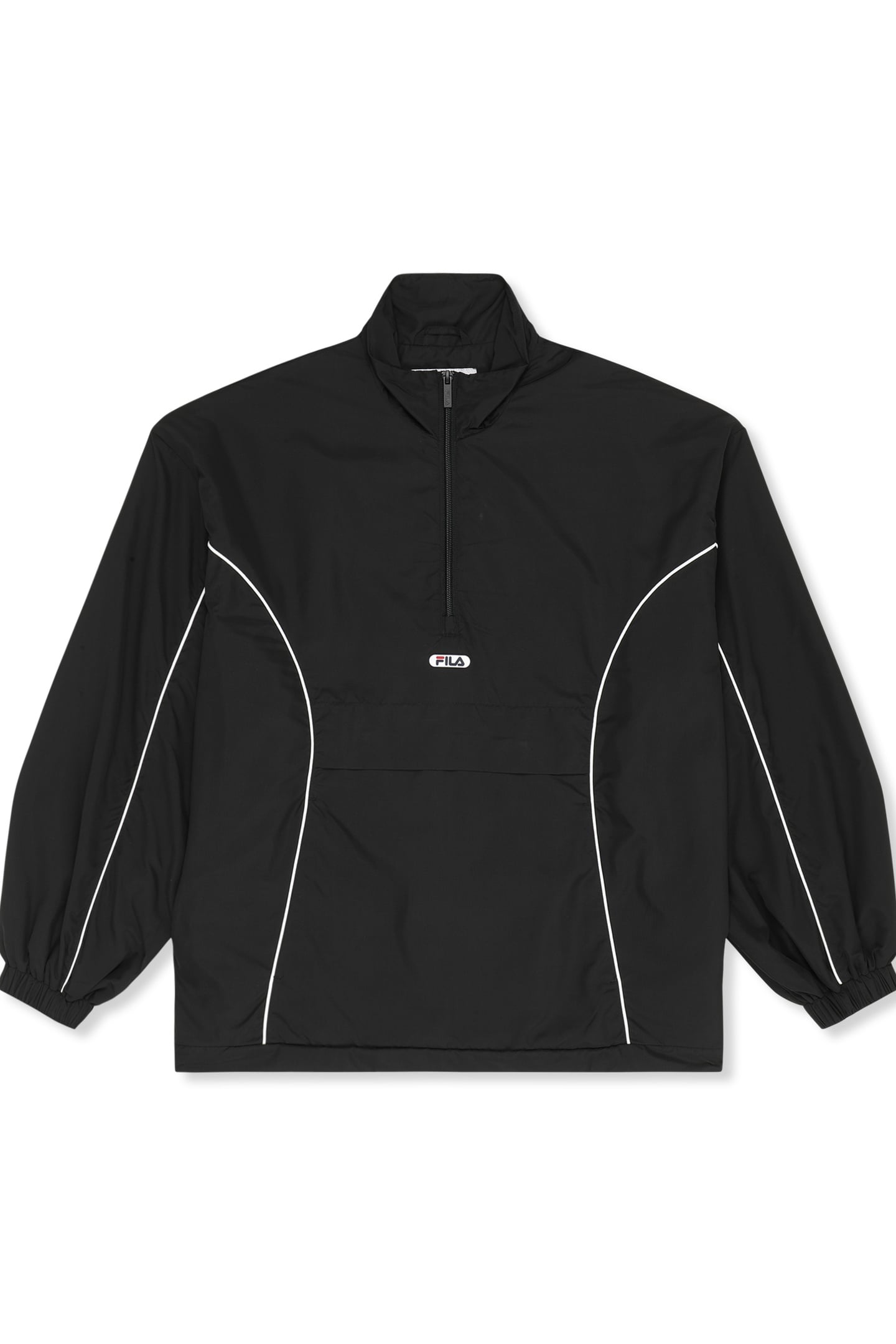 CASANO OVERSIZED CONTRAST PIPING ANORAK BLACK 4