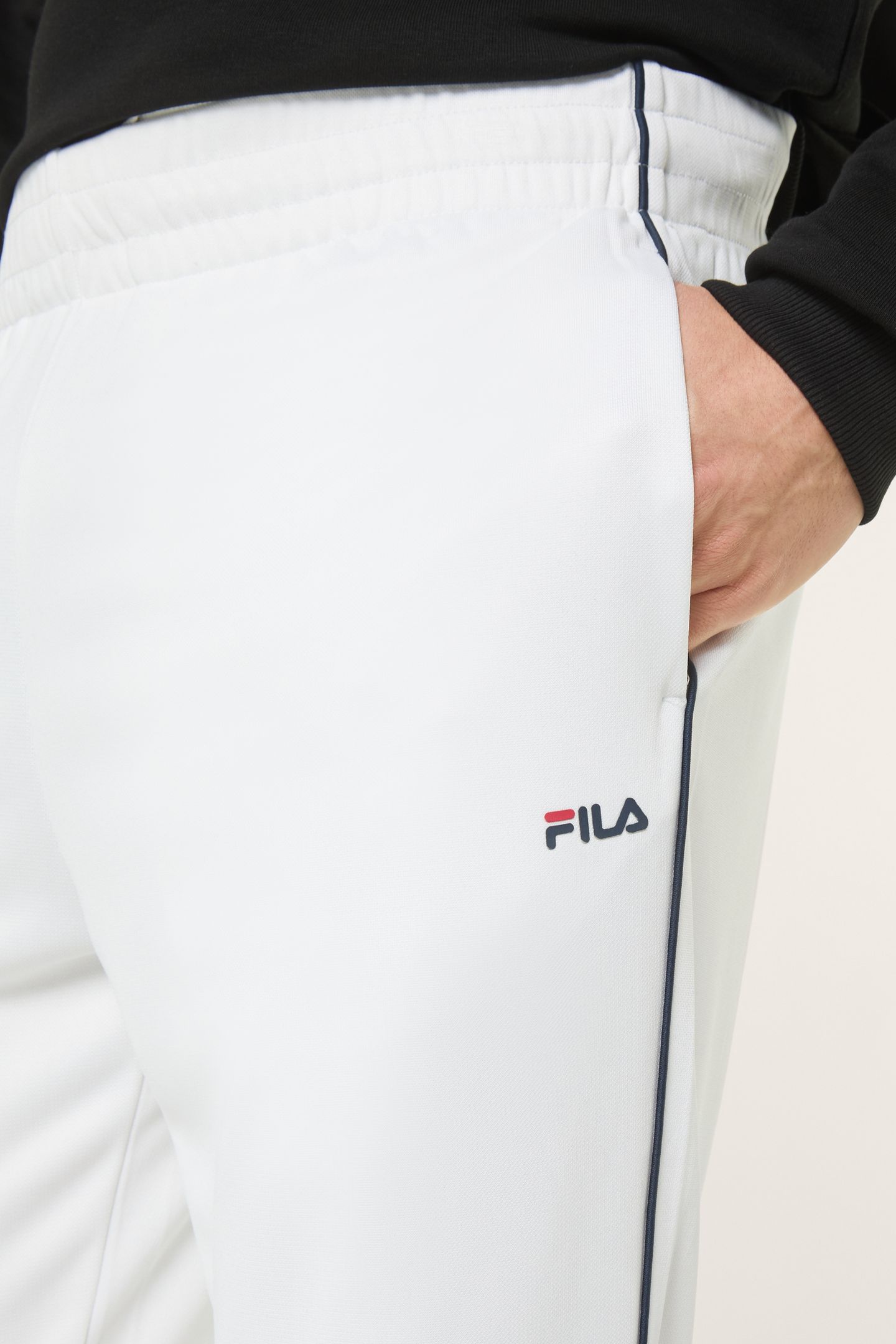 SAGANO REGULAR TRACK PANTS BRIGHT WHITE-BLACK IRIS 6