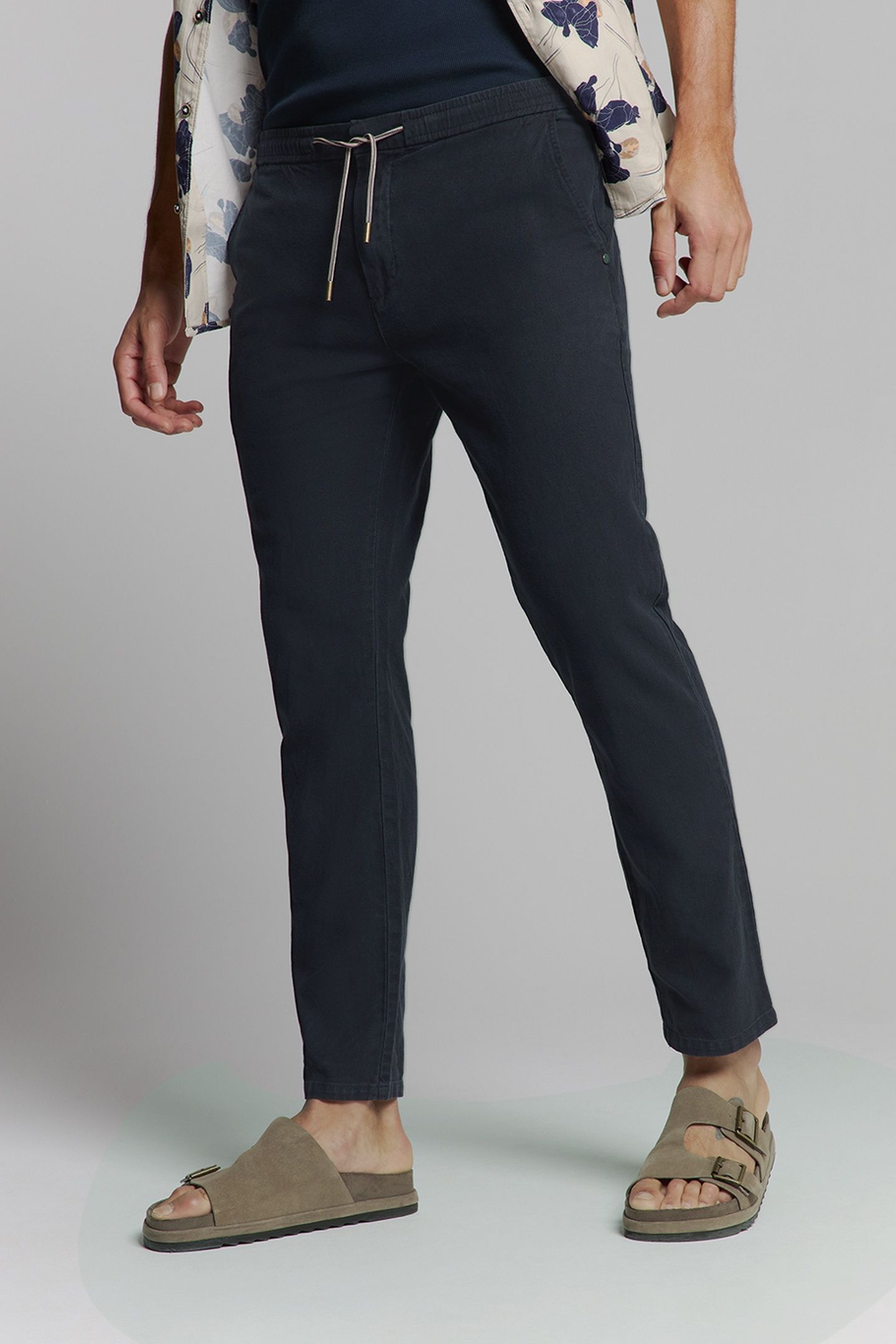PANTS WITH LINEN GARMENT DYED NIGHT 1
