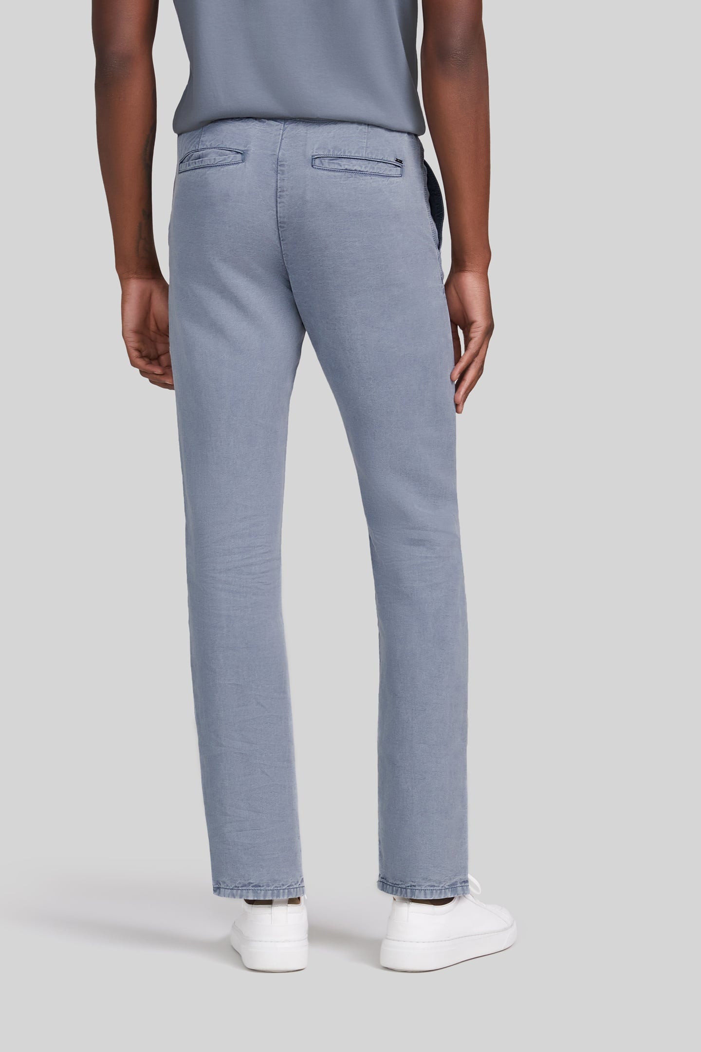 LIGHT BLUE LYOCELL® ELASTICATED WAIST JOGGERS 4