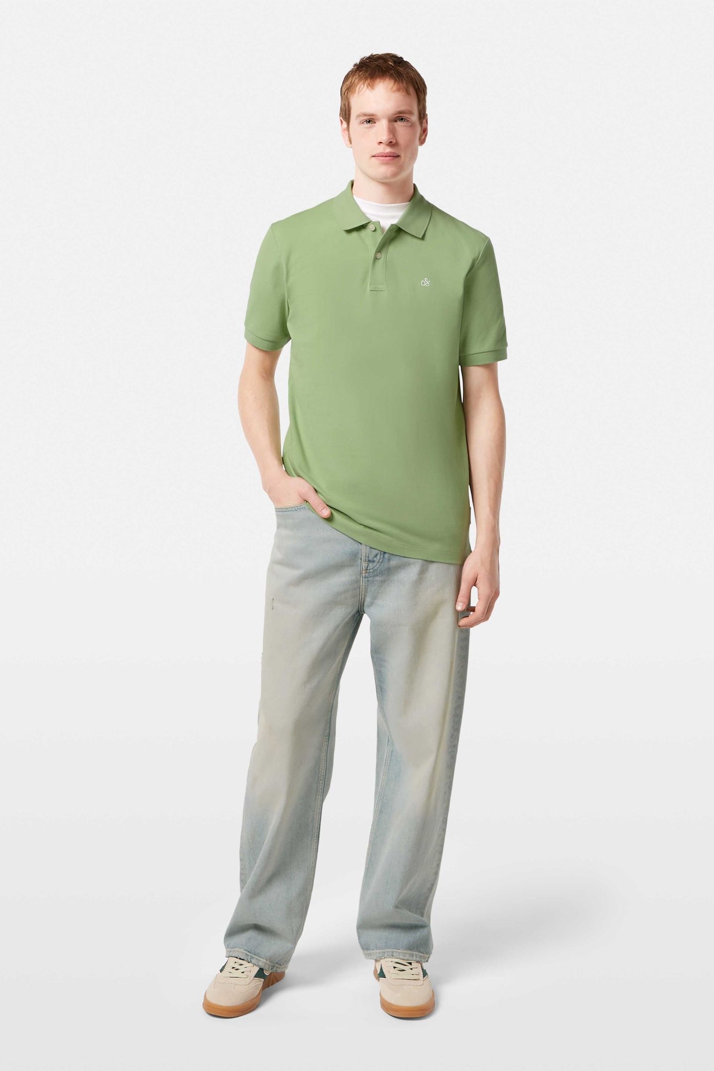 SEASONAL CORE - COTTON PIQUE REGULAR FIT POLO PISTACHIO 2