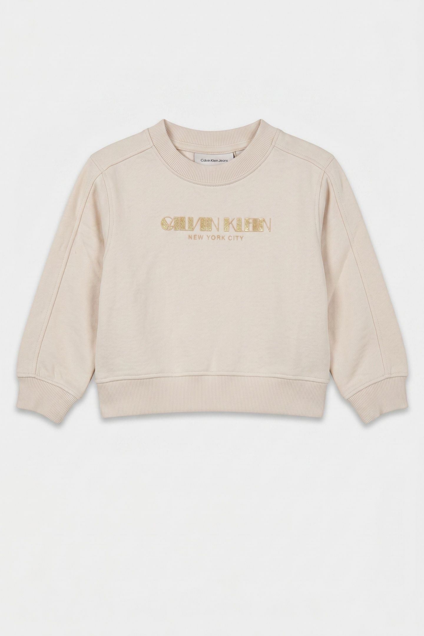GIRLS GLITTER SWEATSHIRT WHITECAP GRAY 2
