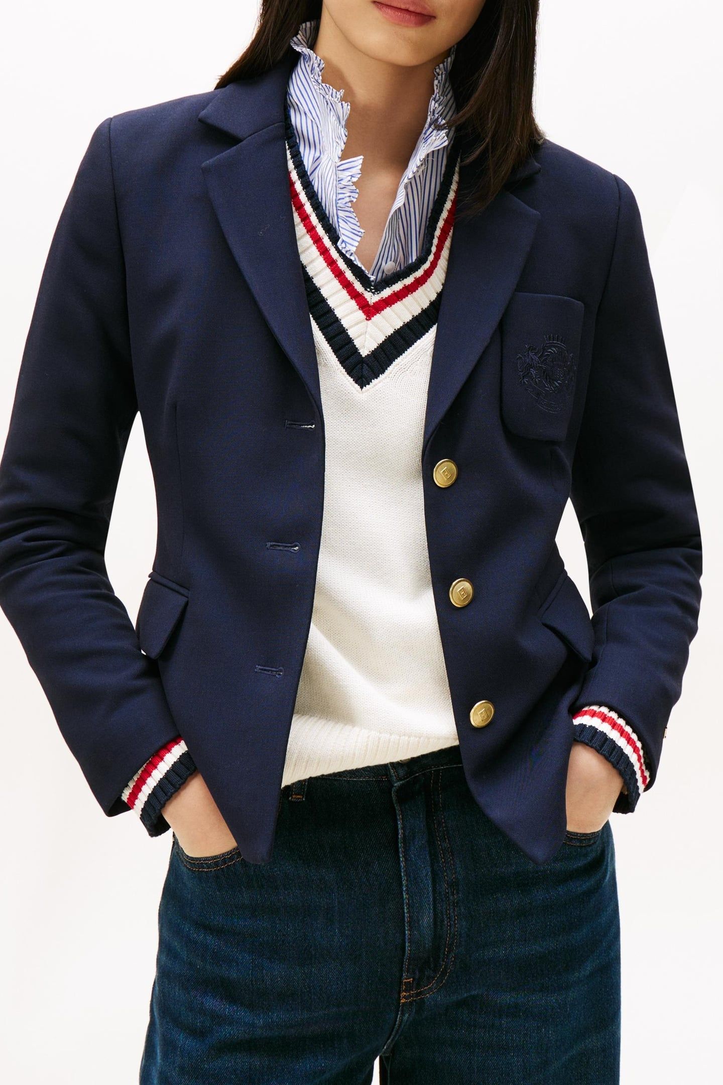 PUNTO TONAL CREST BLAZER DARK NIGHT NAVY 1