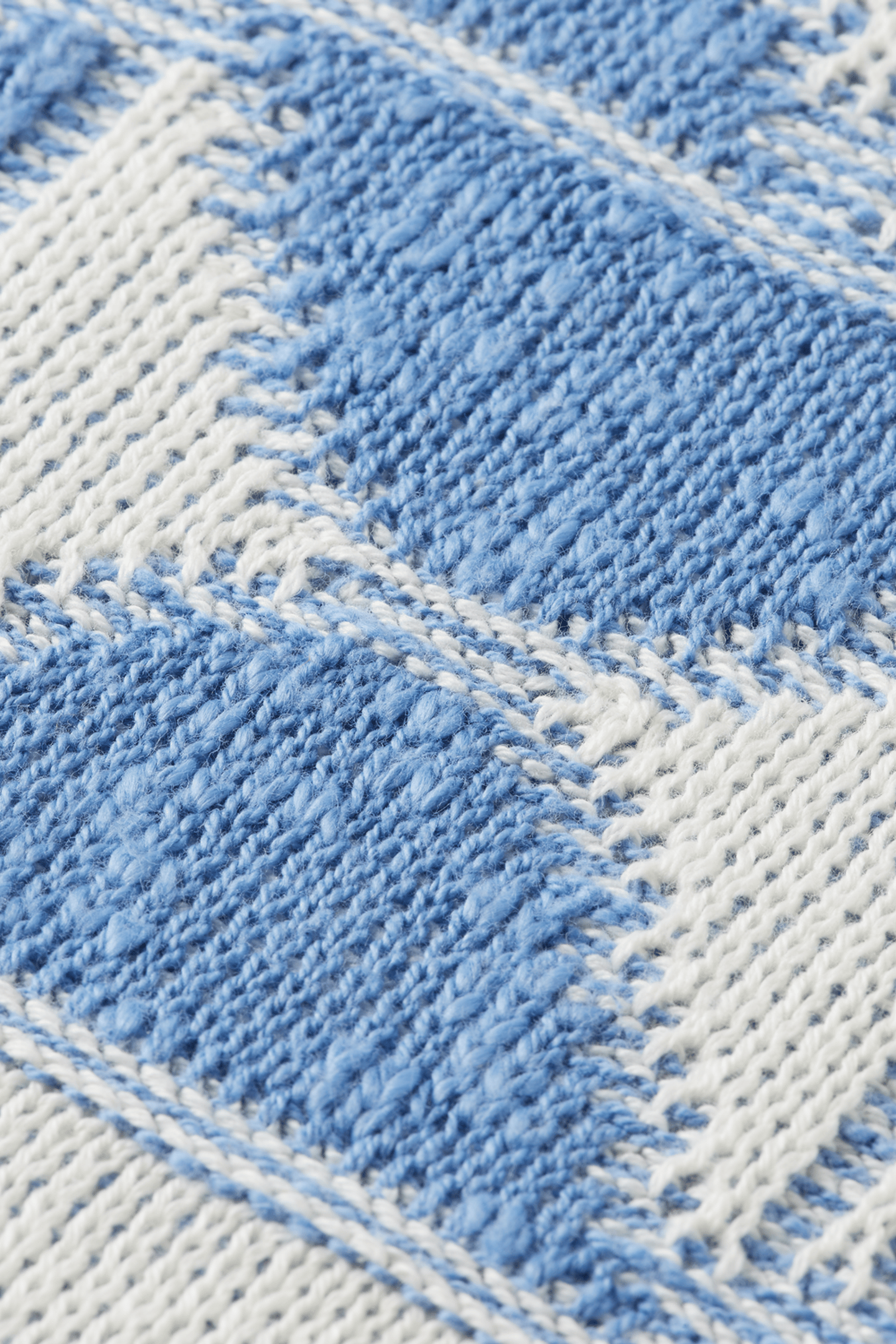 TEXTURED JACQUARD CREWNECK DIAMOND BLUE AOP 3