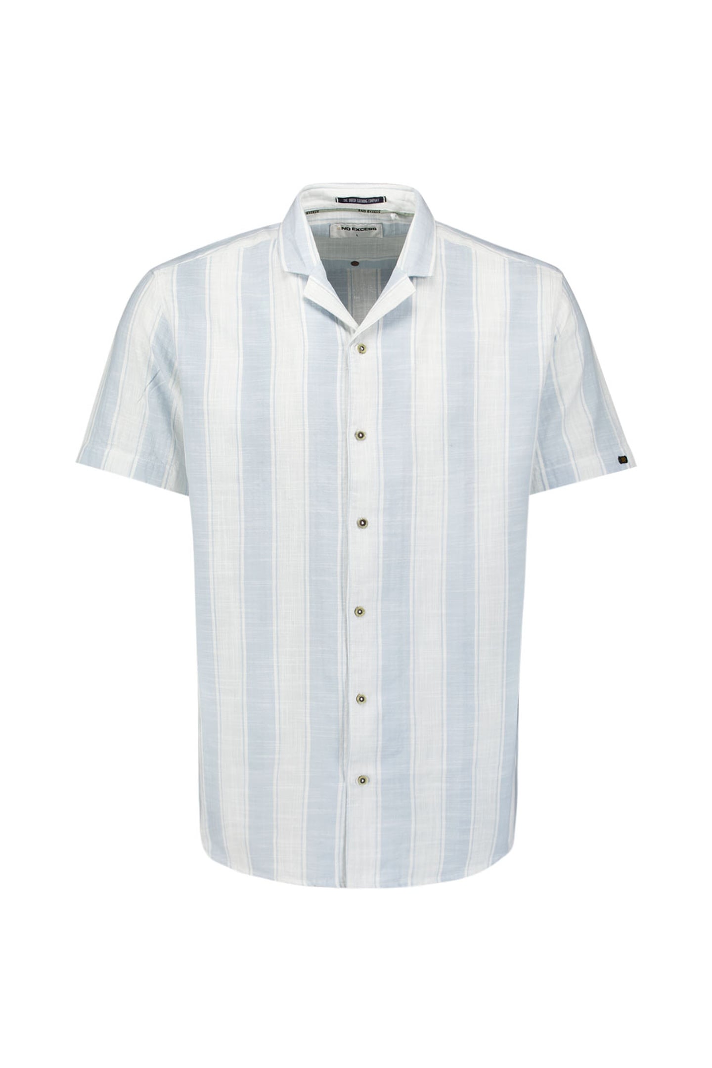 SHIRT SHORT SLEEVE REVERS COLLAR VERTICAL ZIG ZAG STRIPES SK 1