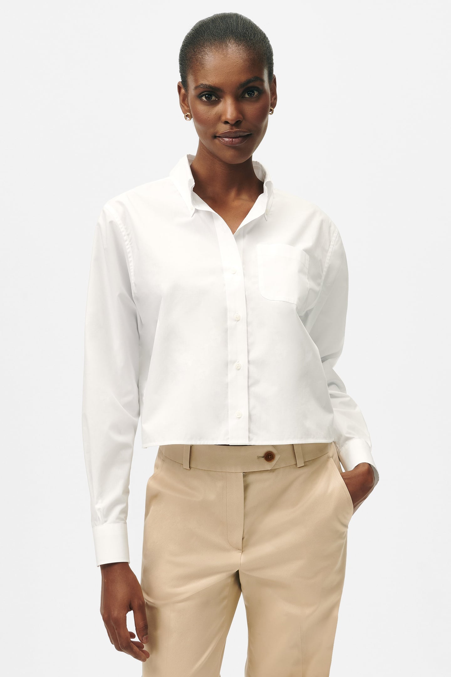 COTTON POPLIN SHIRT WHITE 1