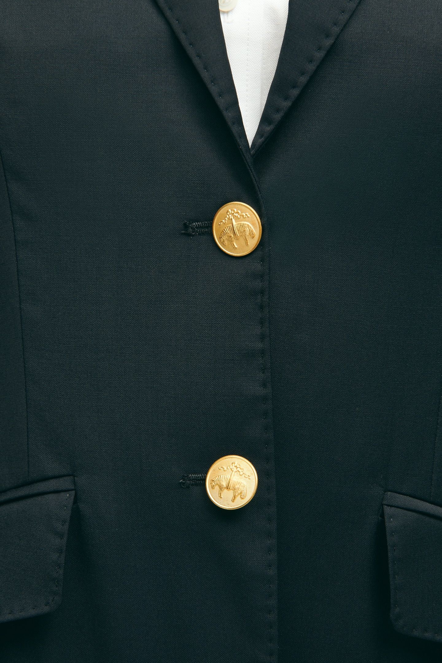 WOOL BLAZER WITH GOLD SHANK BUTTONS NAVY 5