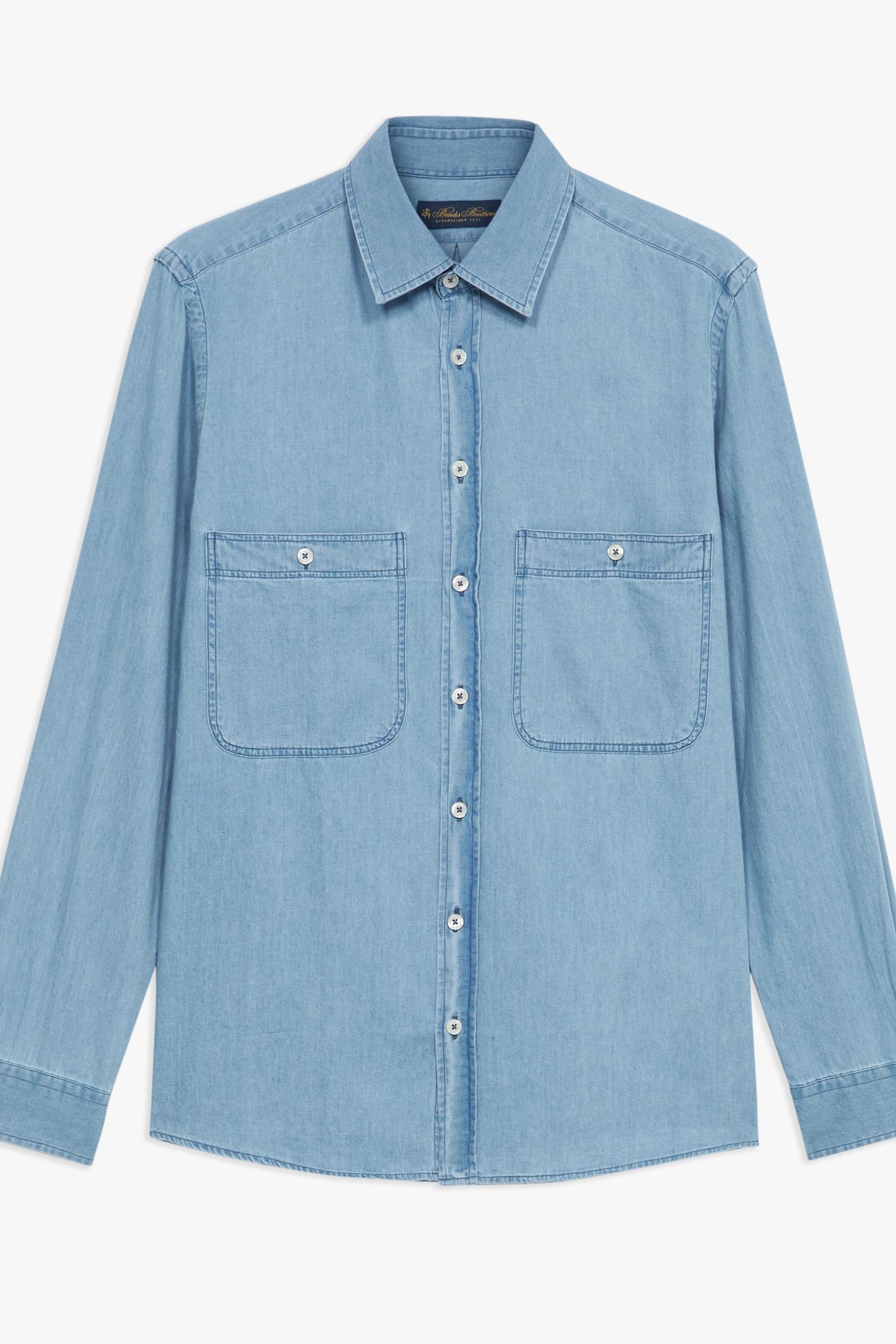 CLASSIC COLLAR DENIM SHIRT LIGHT BLUE 1