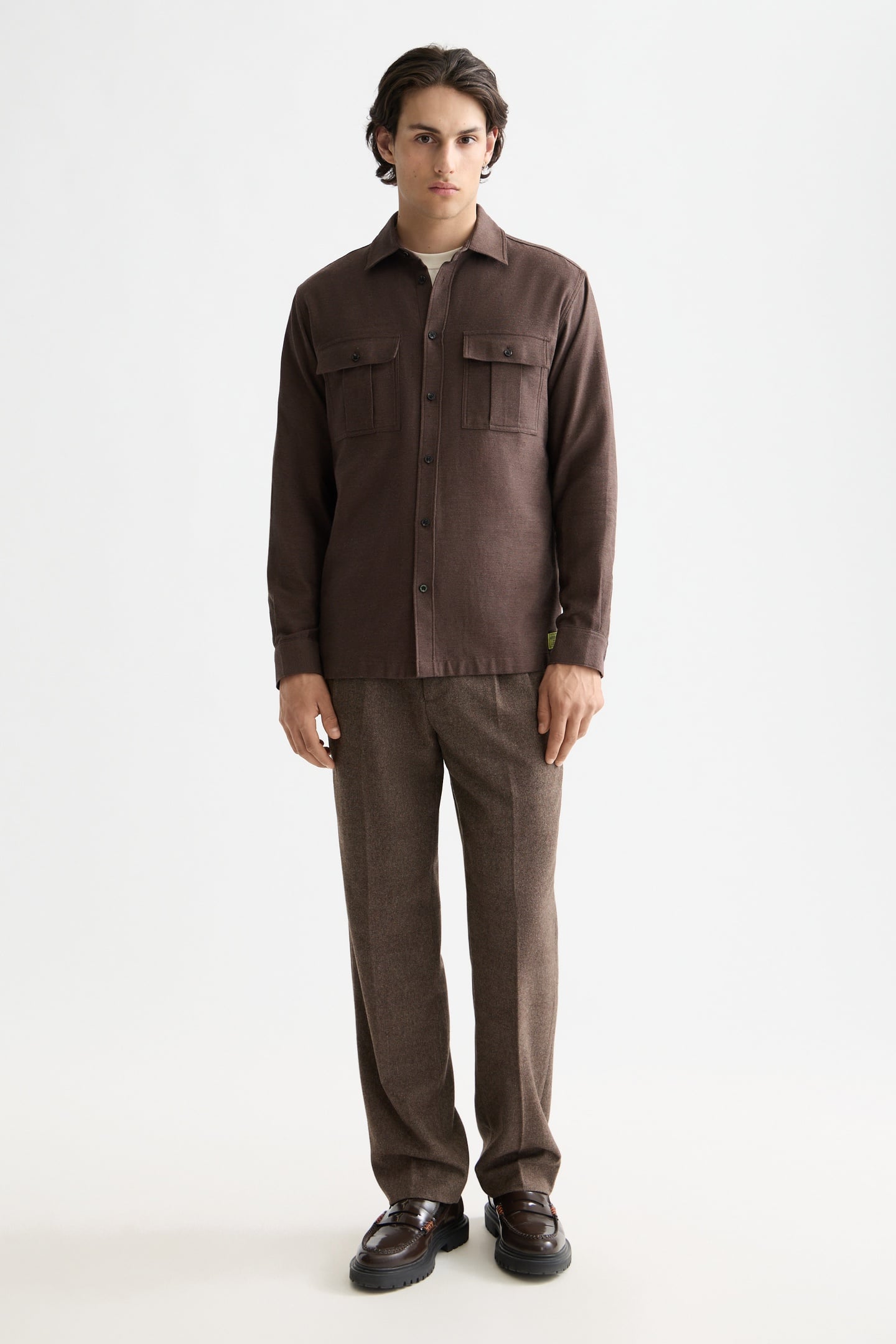 MELANGE RELAXED-FIT SHIRT DEMITASSE MELANGE 3