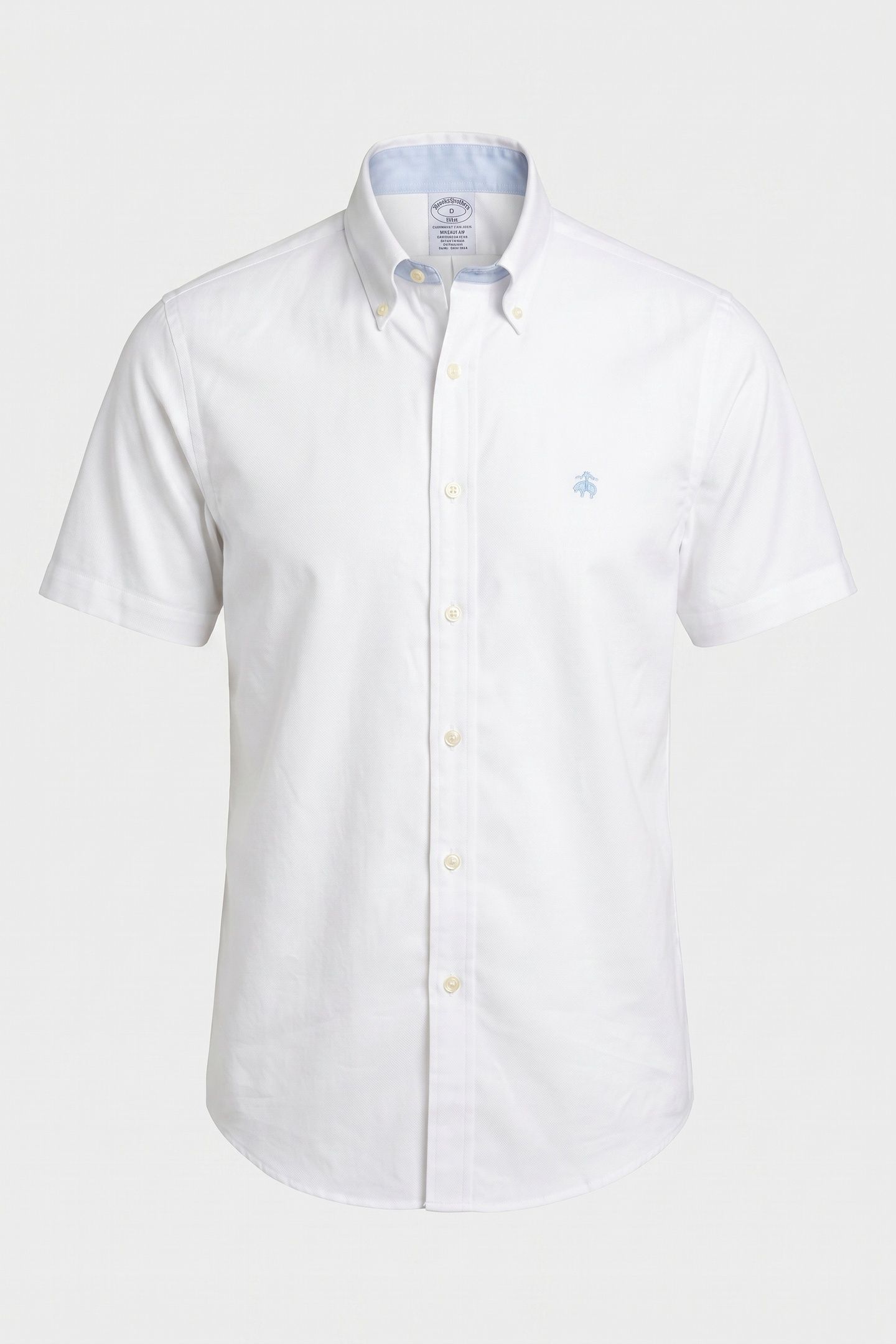 NON-IRON OXFORD STRETCH SOLIDS REGULAR OPEN WHITE 4