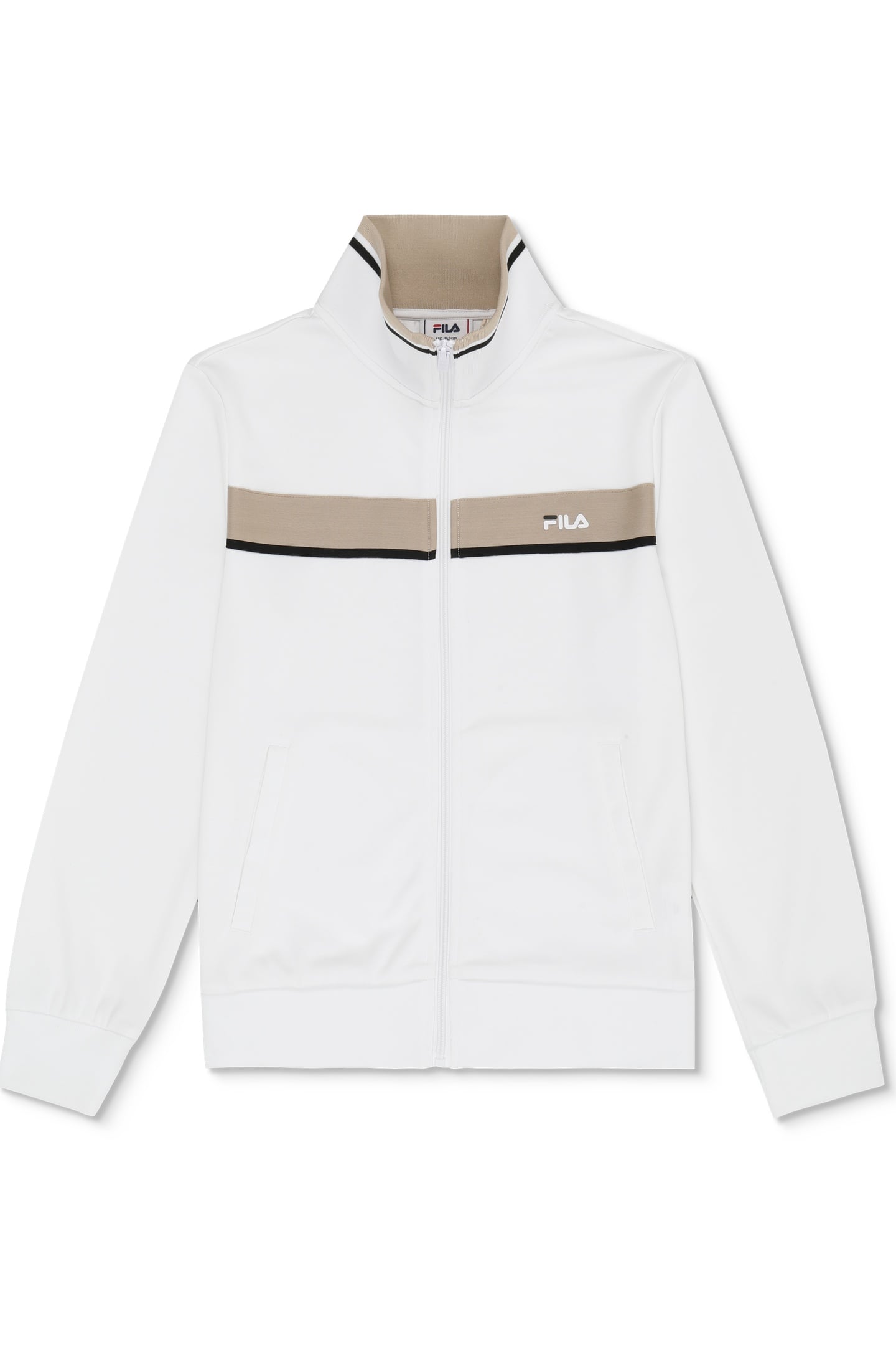 CAMPASSO REGULAR TAPED TRACK JACKET BRIGHT WHITE-WHITE PEPPE 1