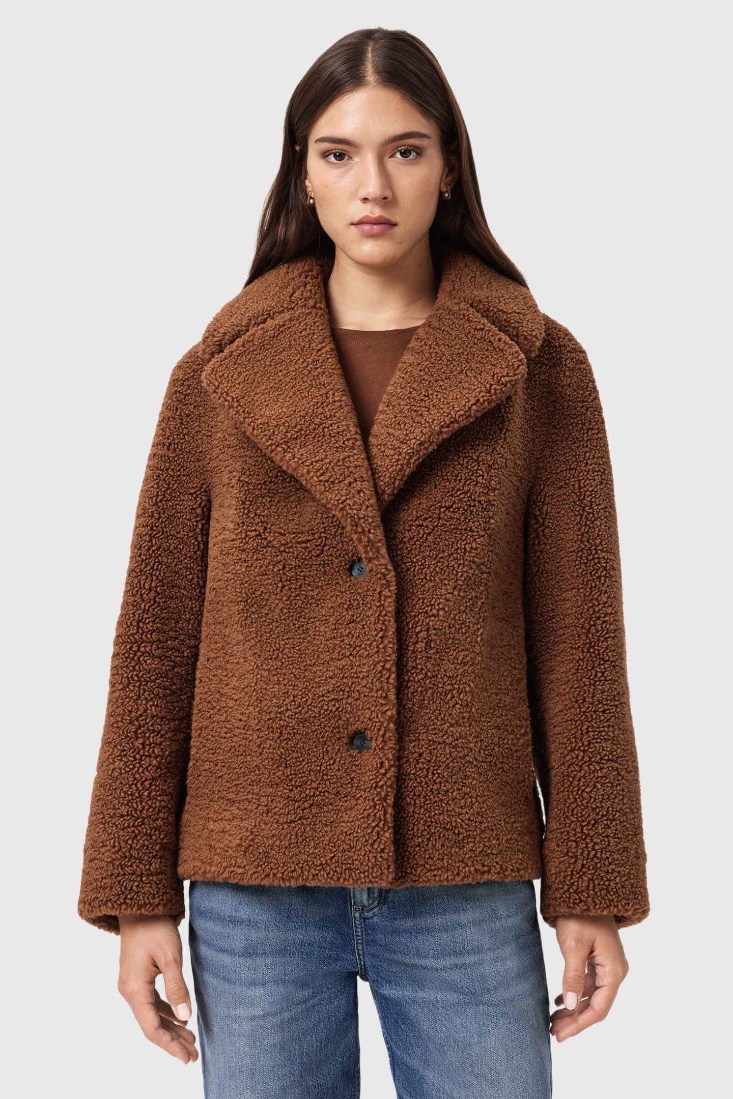 EDDIE FAUX TEDDY COGNAC BROWN 1