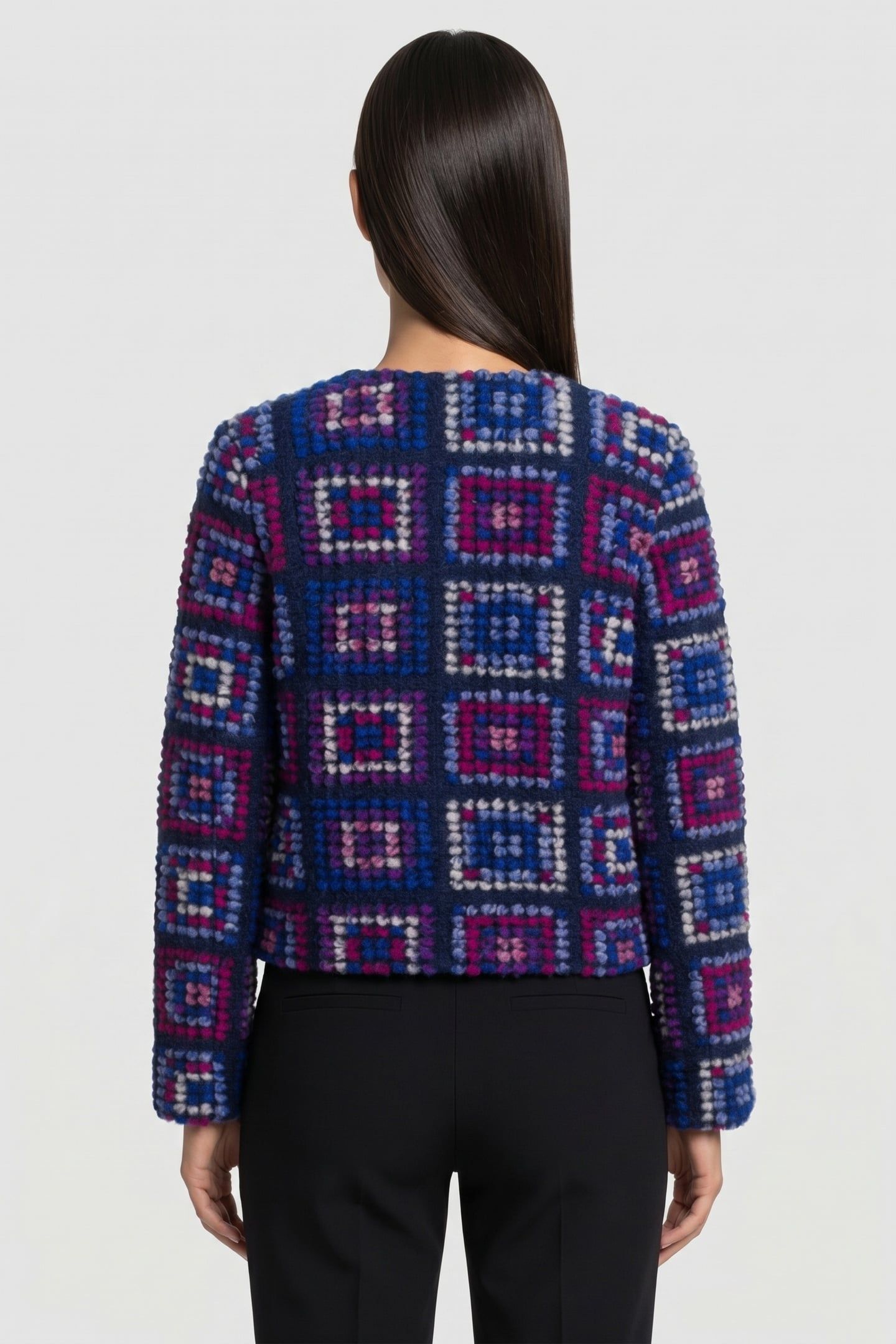 BOUCLÉ JACKET MIDNIGHT BLUE 2