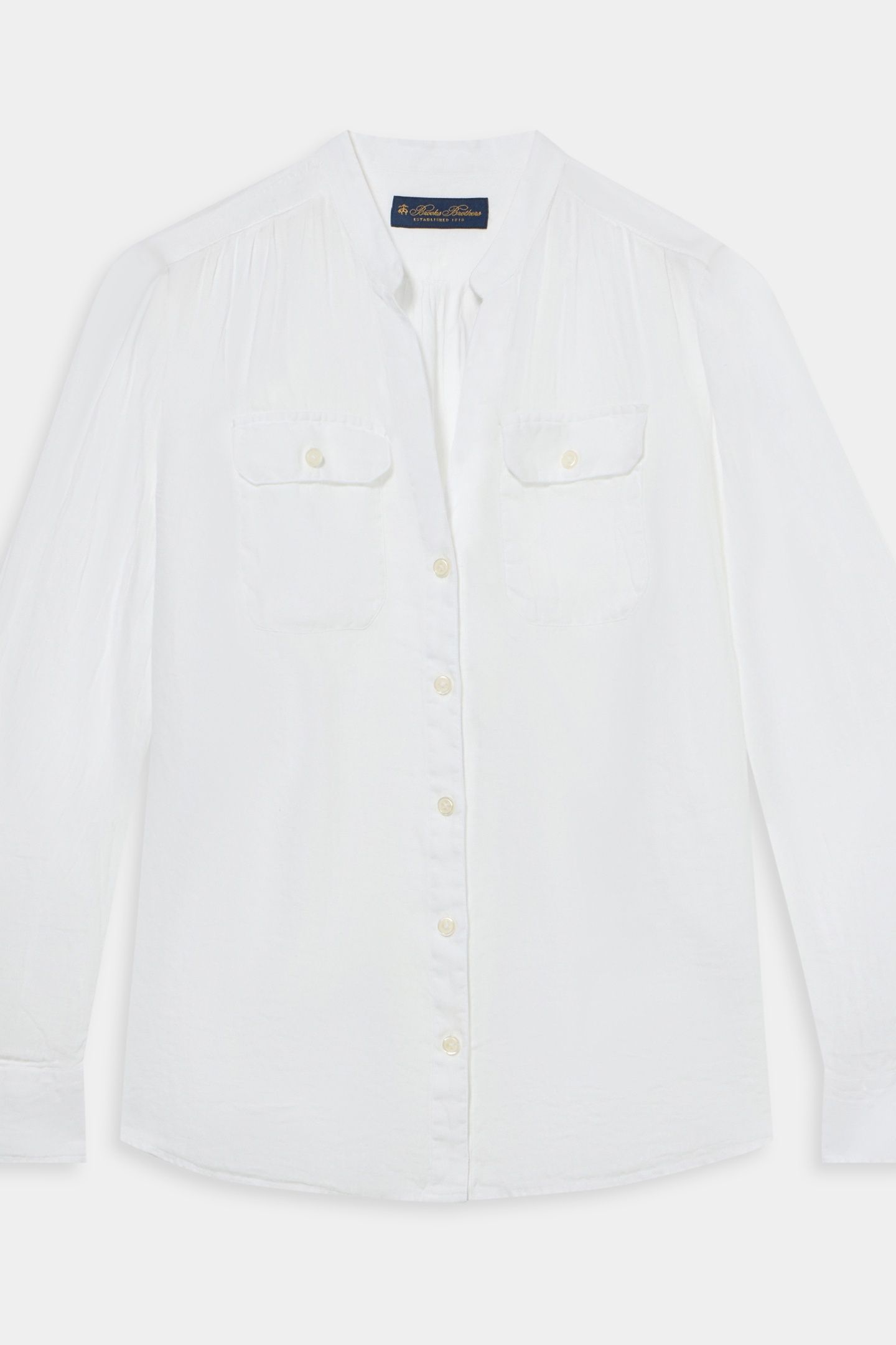 COREAN COLLAR SHIRT LINEN WHITE 3