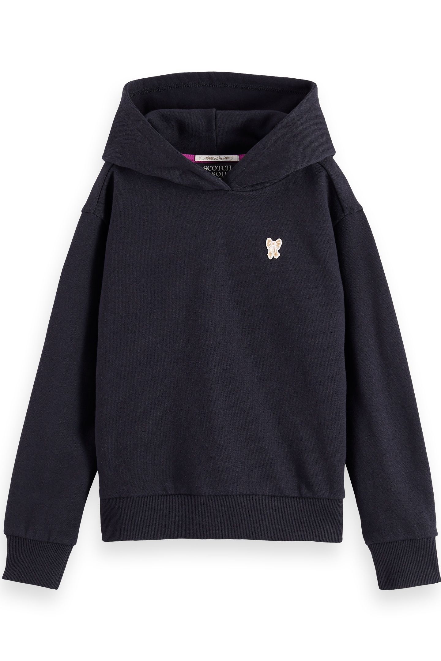 GIRL RELAXED-FIT HOODIE WITH BACK ARTWORK ANTHRACITE 1