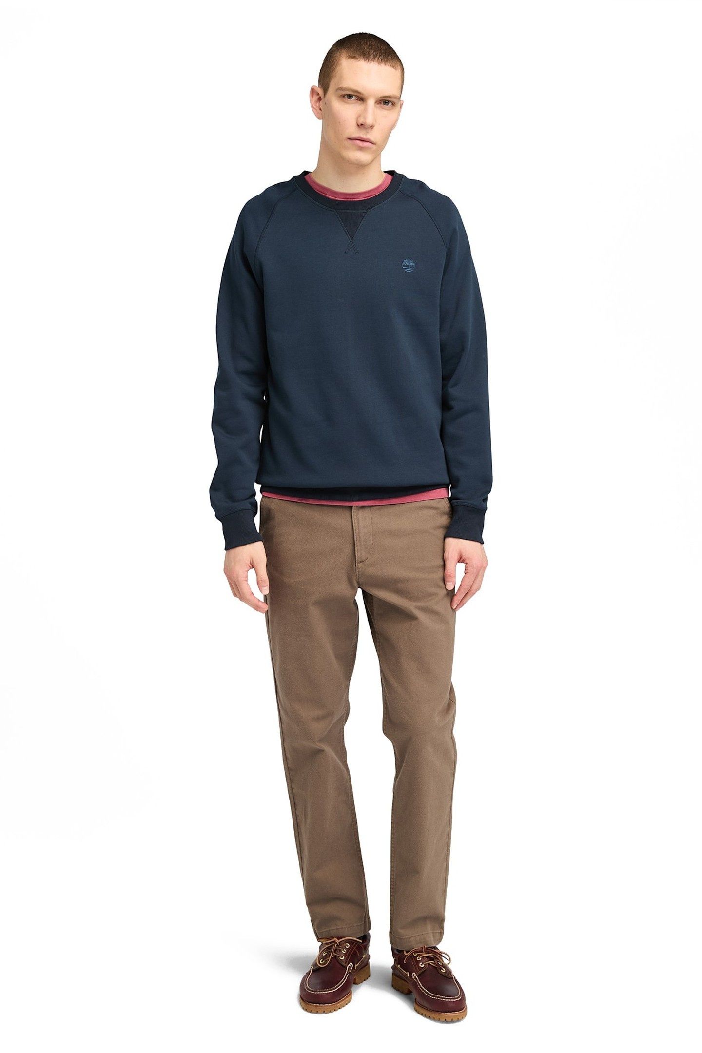 EXETER RIVER BRUSHED BACK CREW SWEATSHIRT DARK DENIM 2