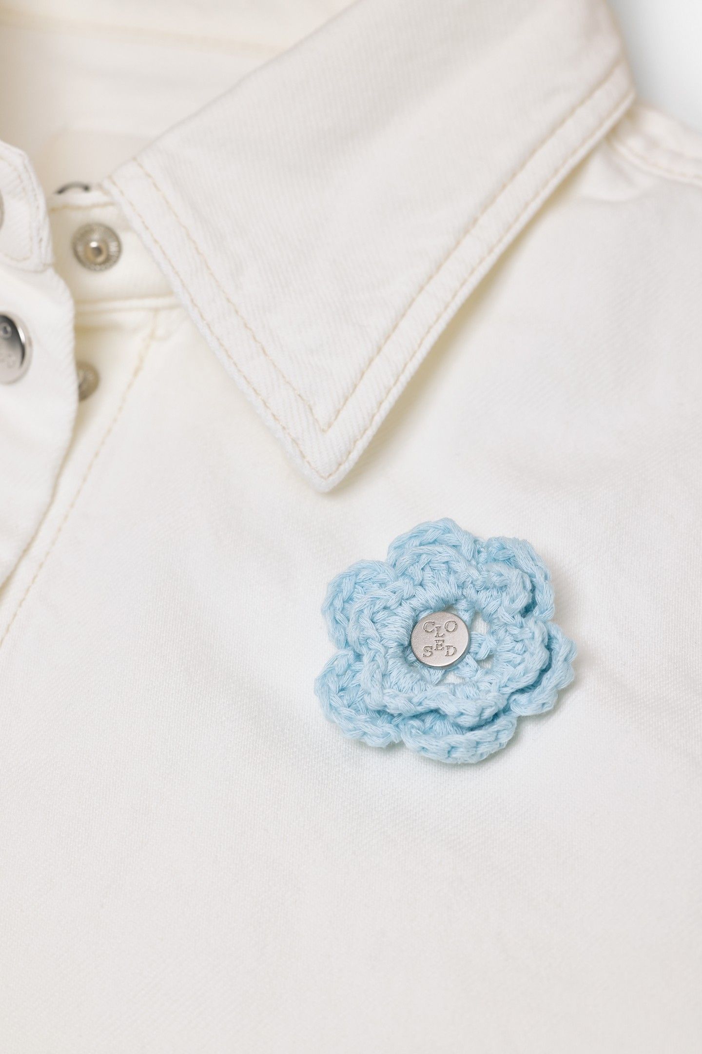 SHORT SLEEVE DENIM SHIRT ECRU 8